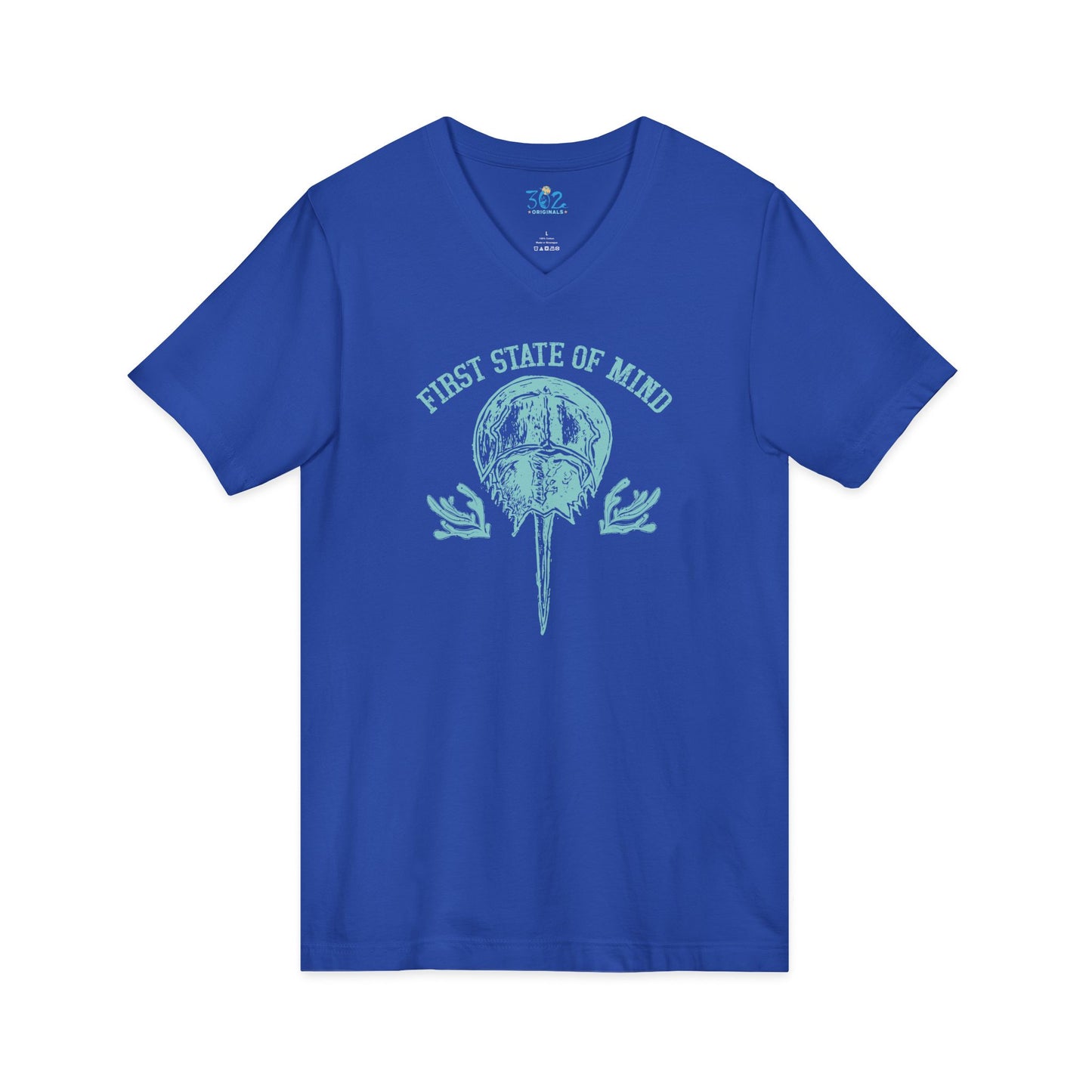 Delaware First State of Mind Horse Shoe Crab V-Neck Tee