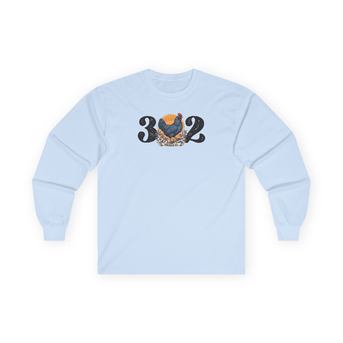 302 Delaware Blue Hen Long Sleeve Tee
