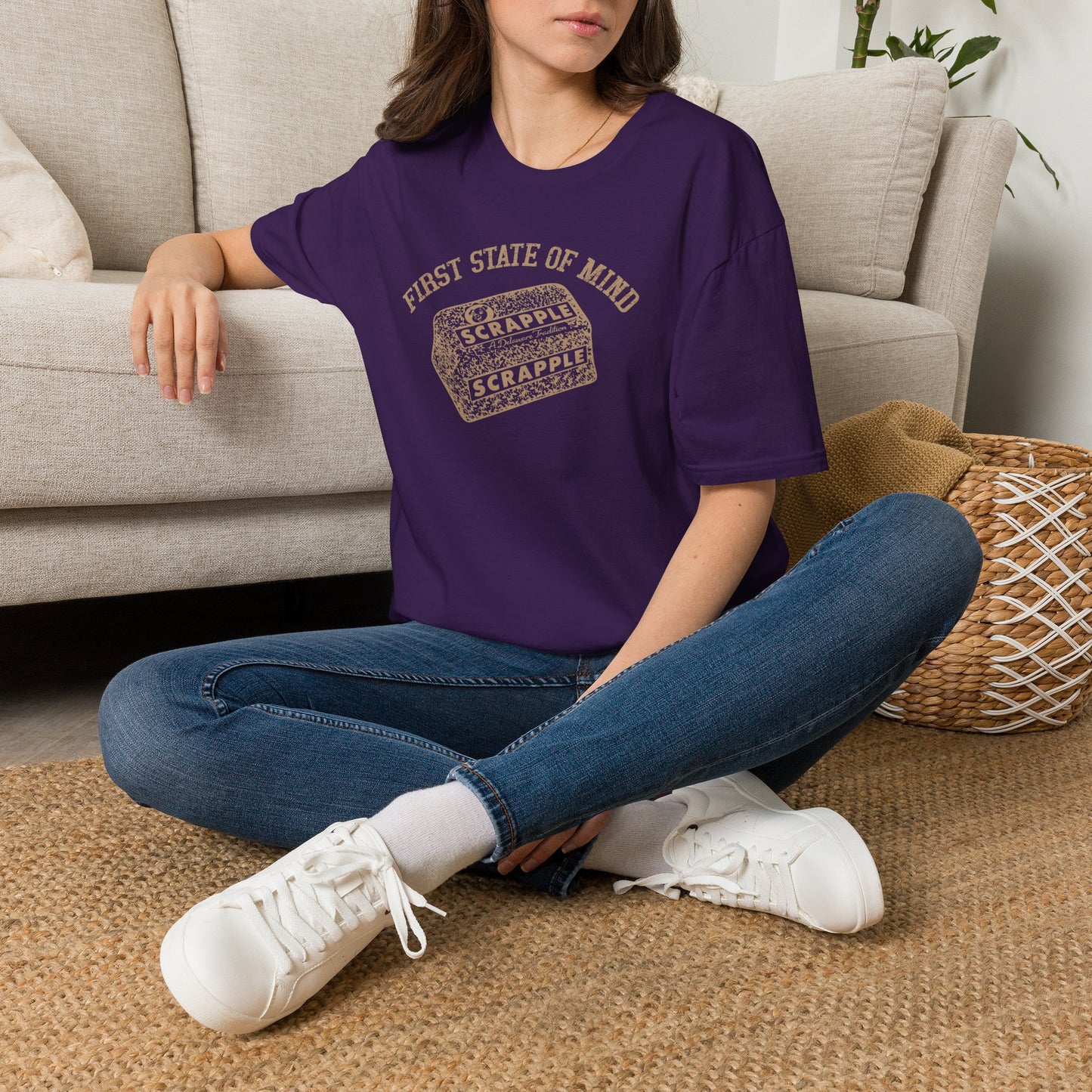 Delaware First State of Mind Scrapple Crew Neck Tee - Dark Colors