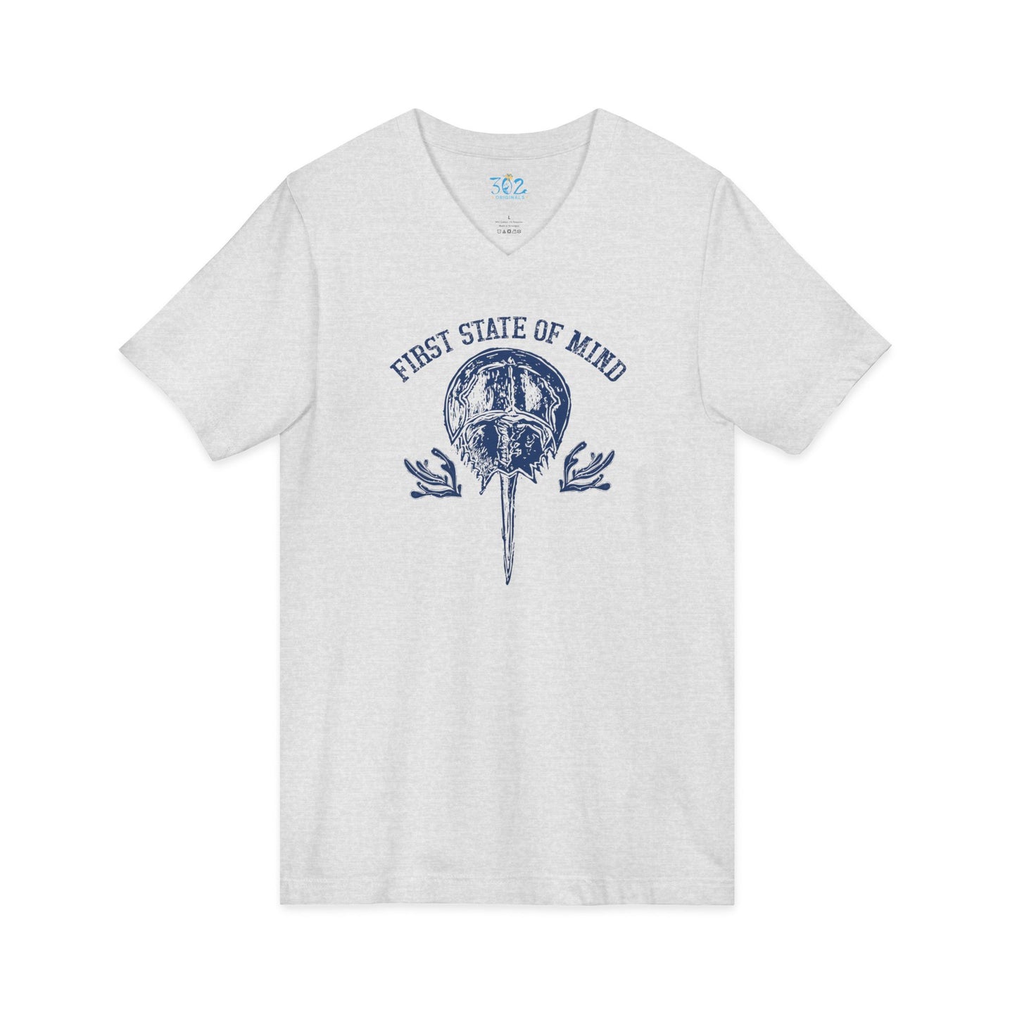 Delaware First State of Mind Horse Shoe Crab V-Neck Tee