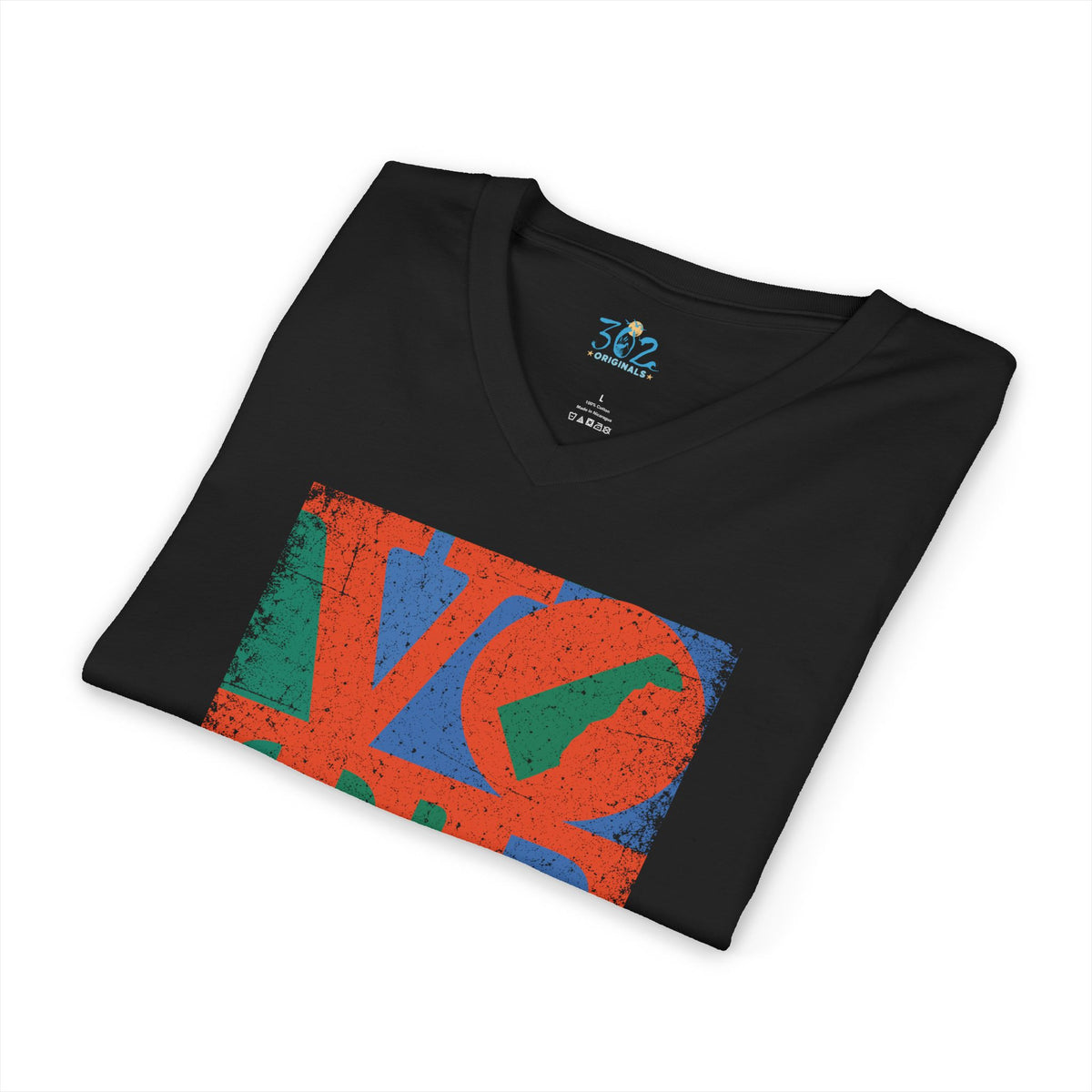 302 Originals VOTE — Delaware Pride Graphic V Neck