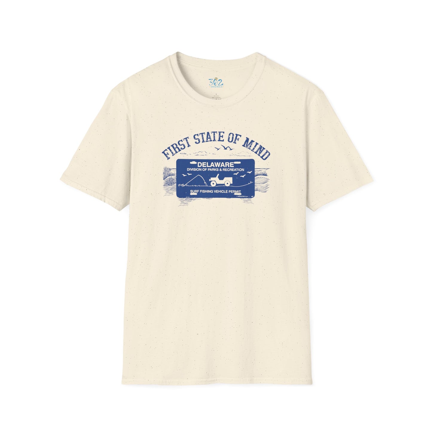 Delaware First State of Mind Surf Fishing Crew Neck Tee
