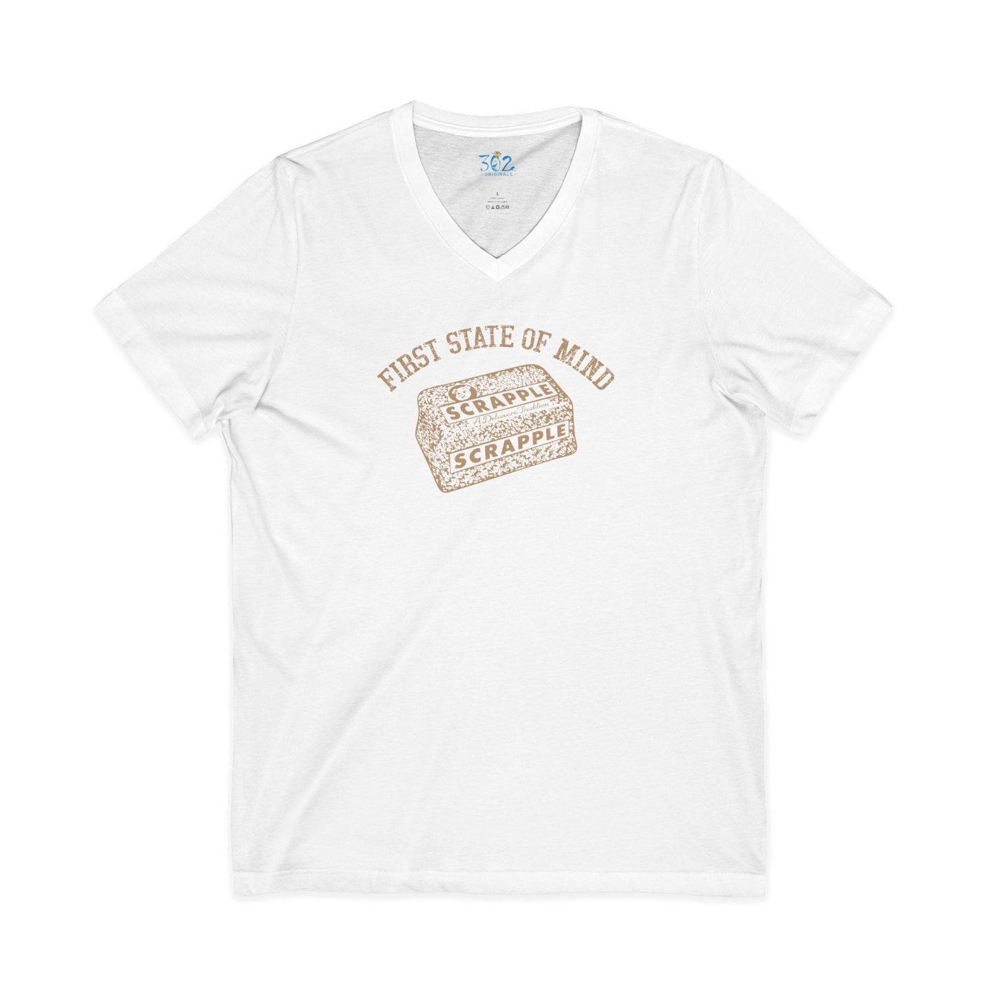 Delaware First State of Mind Scrapple Unisex V neck T shirt