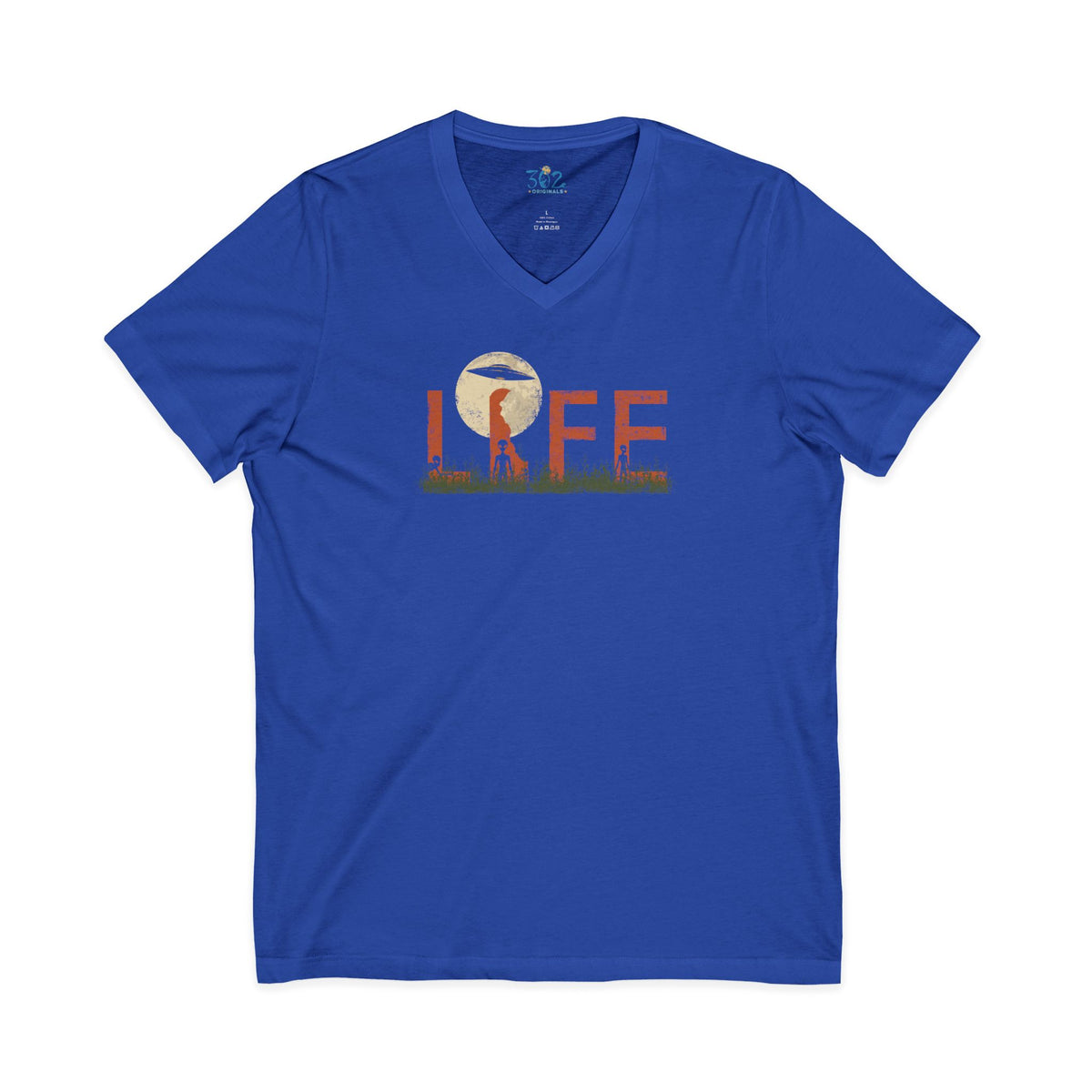 Delaware Alien LIFE V-Neck T-Shirt | First State of Mind