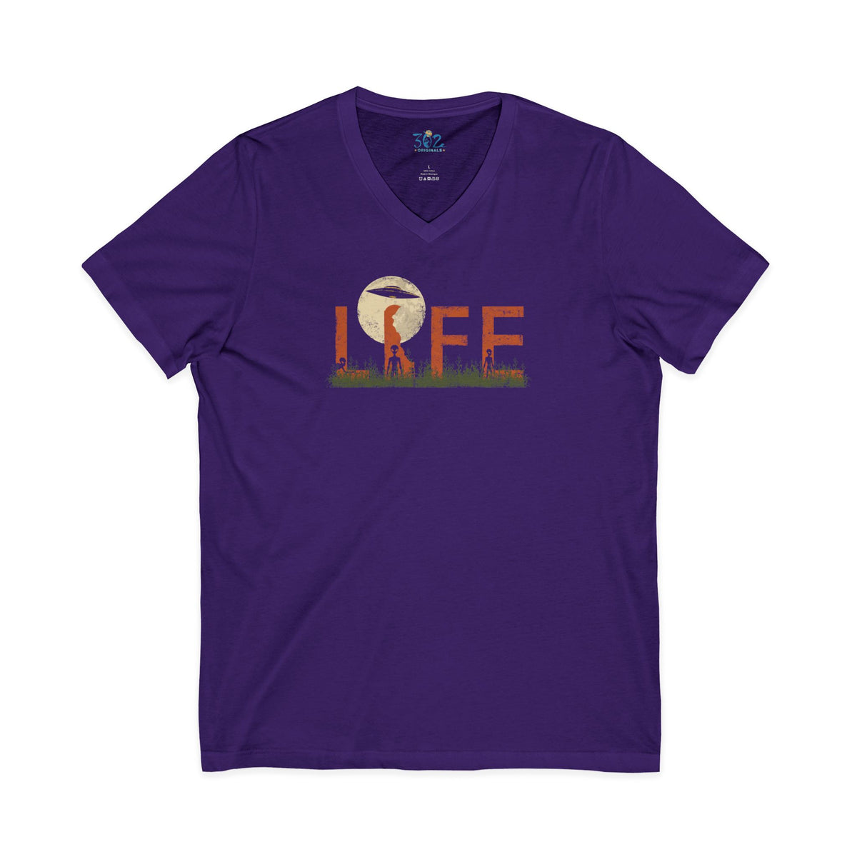 Delaware Alien LIFE V-Neck T-Shirt | First State of Mind