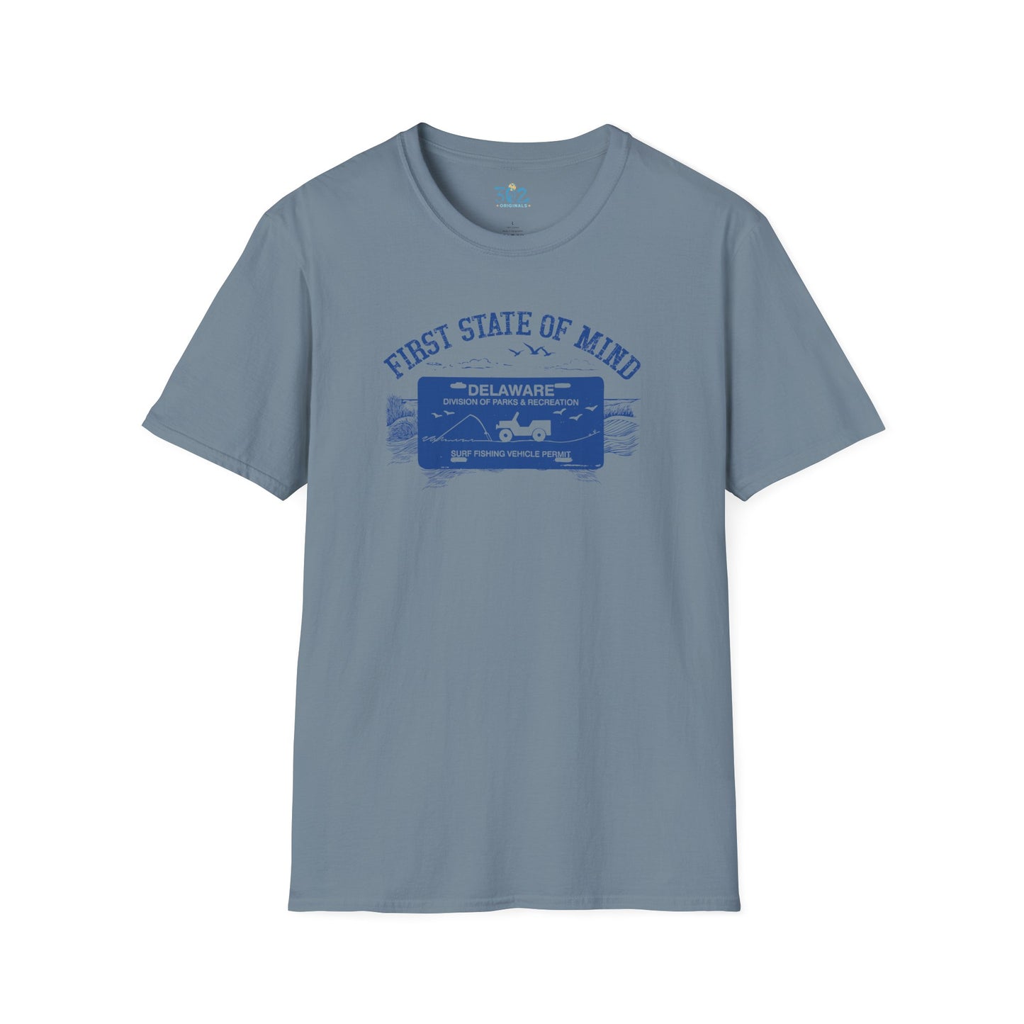 Delaware First State of Mind Surf Fishing Crew Neck Tee