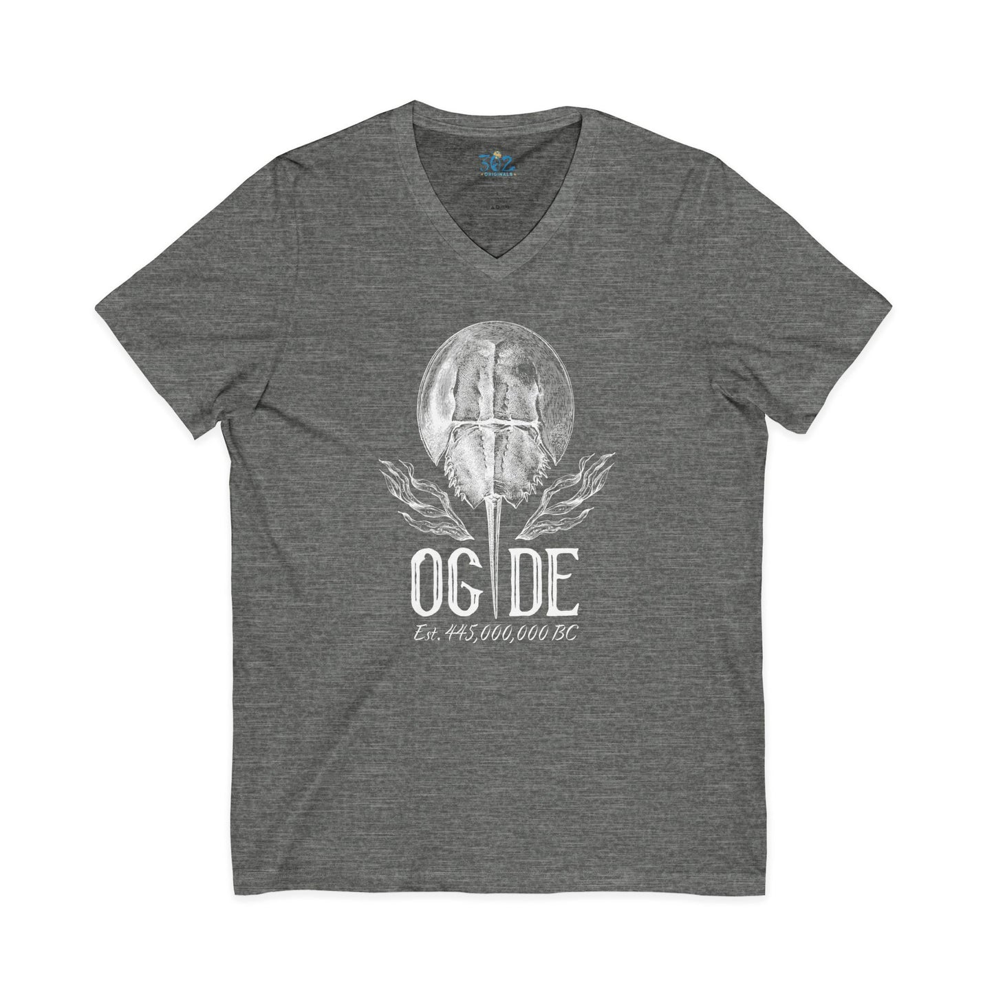 OG DE Horse Shoe Crab V-Neck Tee front
