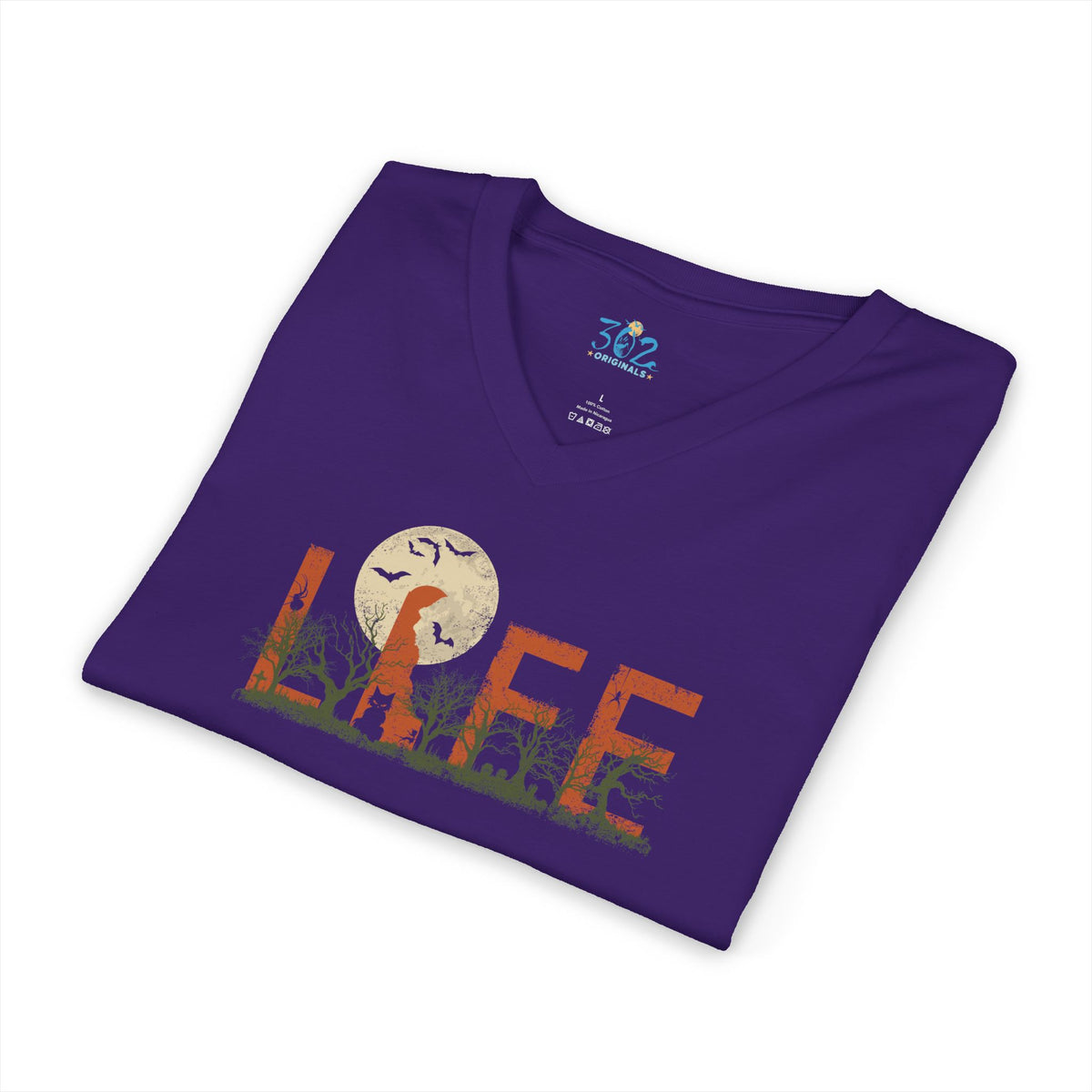 Delaware Halloween LIFE V-Neck T-Shirt | First State of Mind