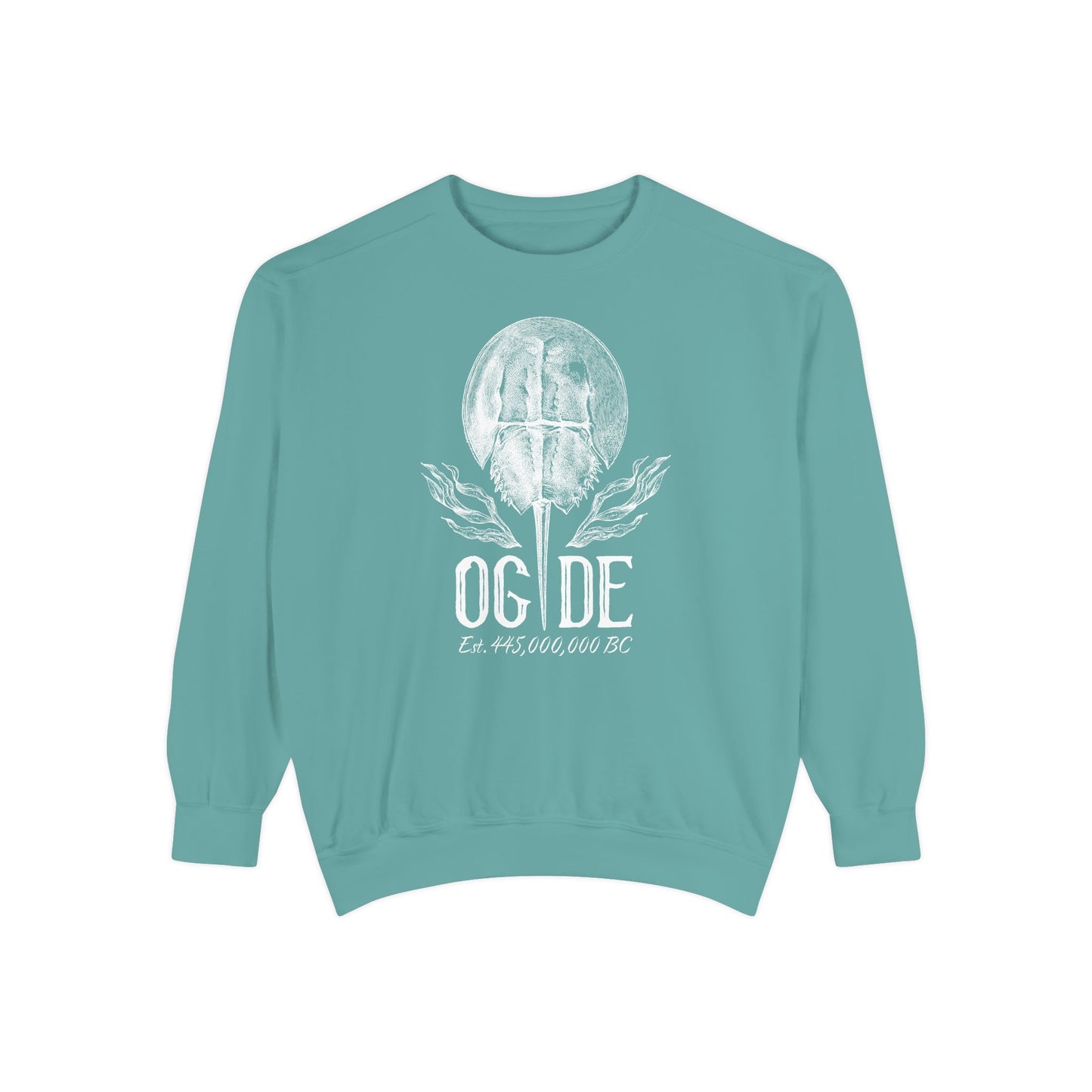 OG DE Delaware Horse Shoe Crab Unisex Garment-Dyed Sweatshirt