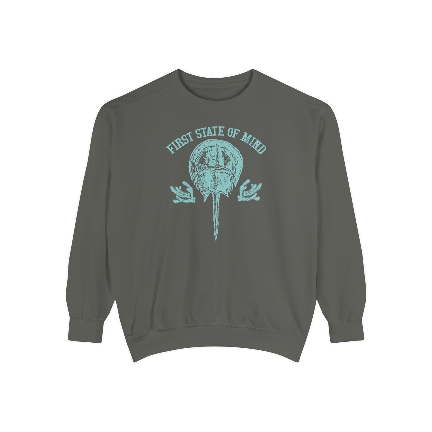 Horse Shoe Crab First State of Mind Unisex Garment-Dyed Sweatshirt