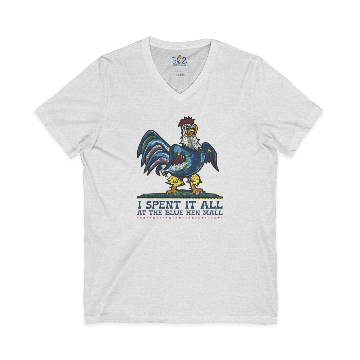 "Spent it all" Blue Hen Mall Tour V-Neck Tee