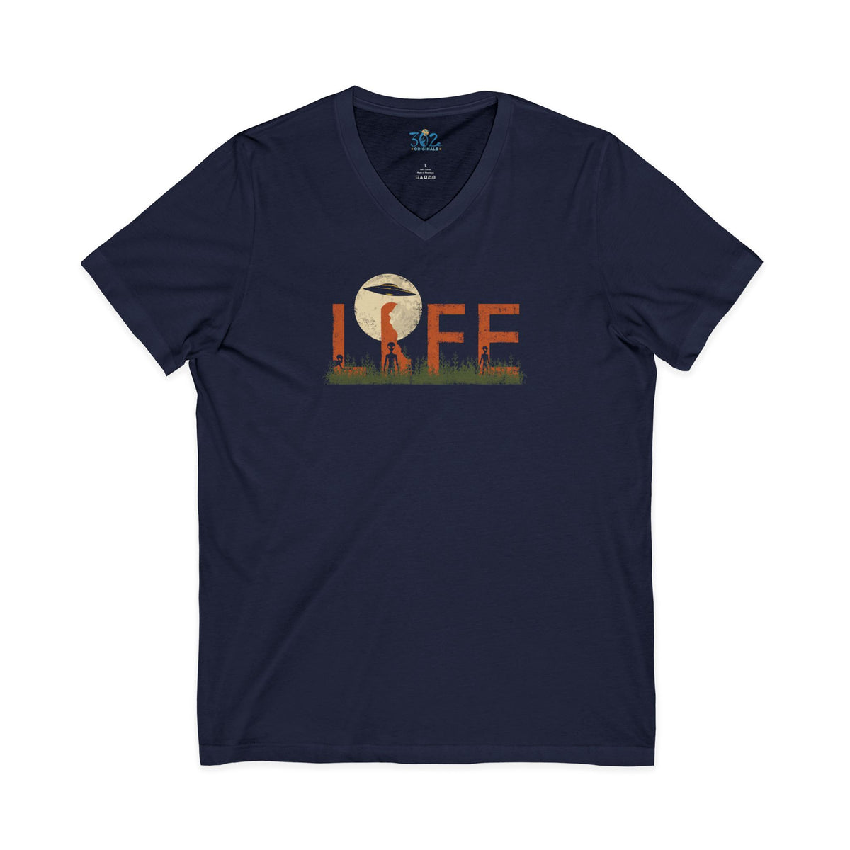 Delaware Alien LIFE V-Neck T-Shirt | First State of Mind