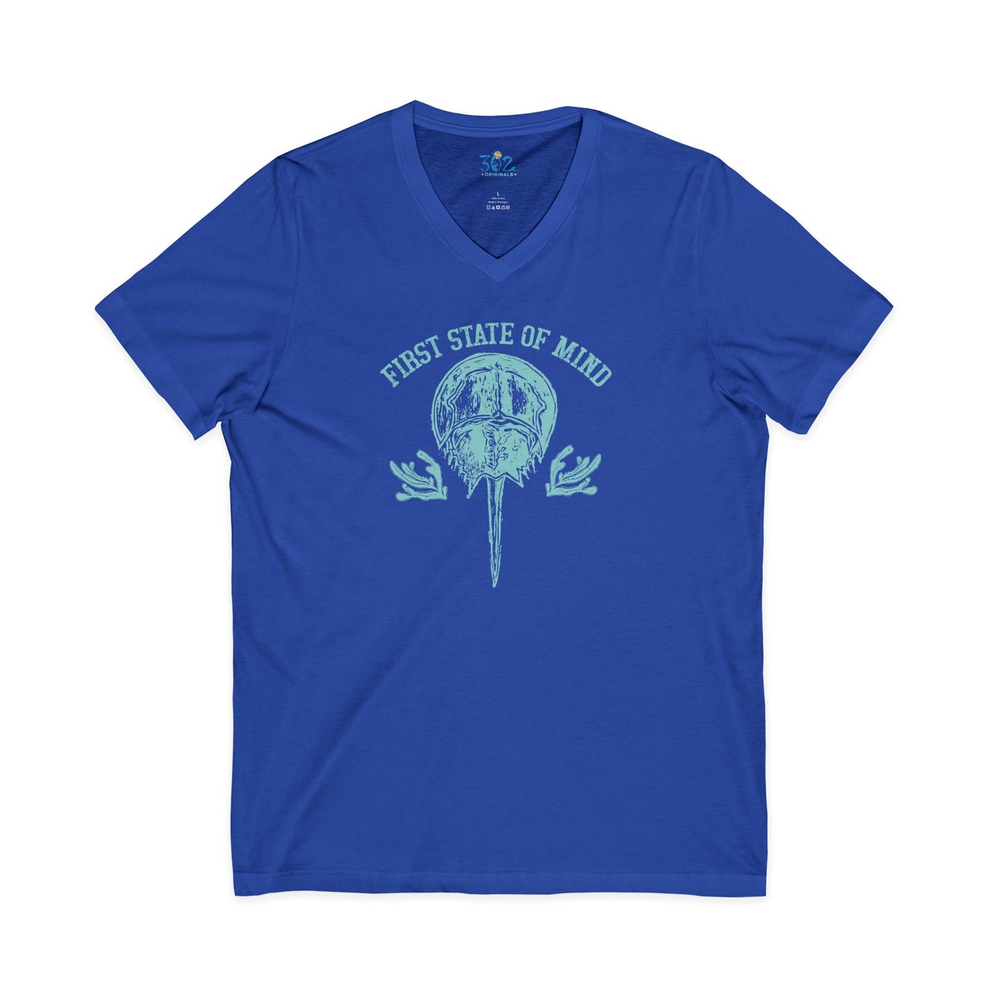 Delaware First State of Mind Horse Shoe Crab V-Neck Tee