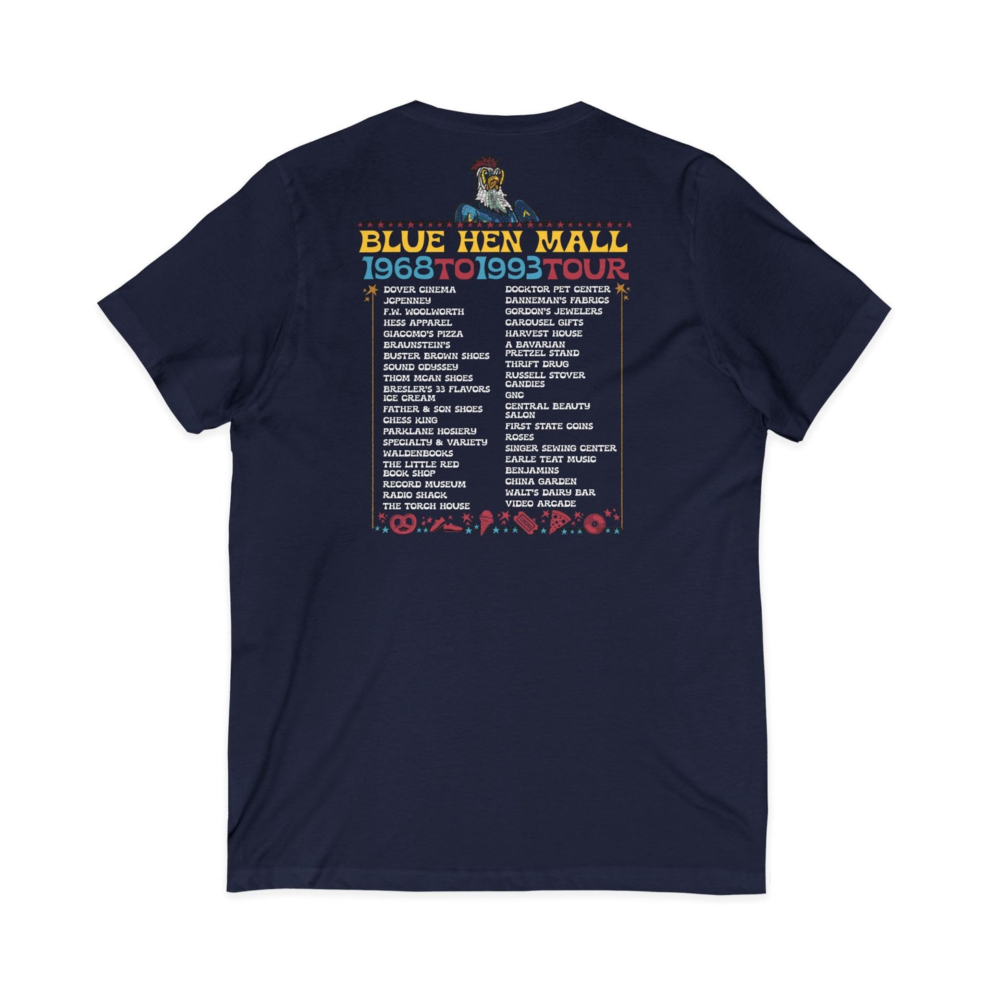 Where We Use To Roost - Delaware Blue Hen Mall Tour V-Neck Tee