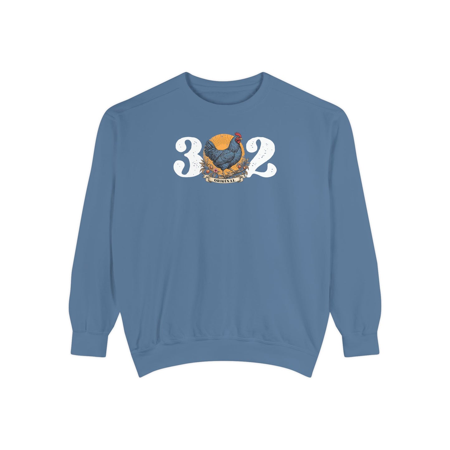 302 Original Delaware Blue Hen Unisex Garment-Dyed Sweatshirt