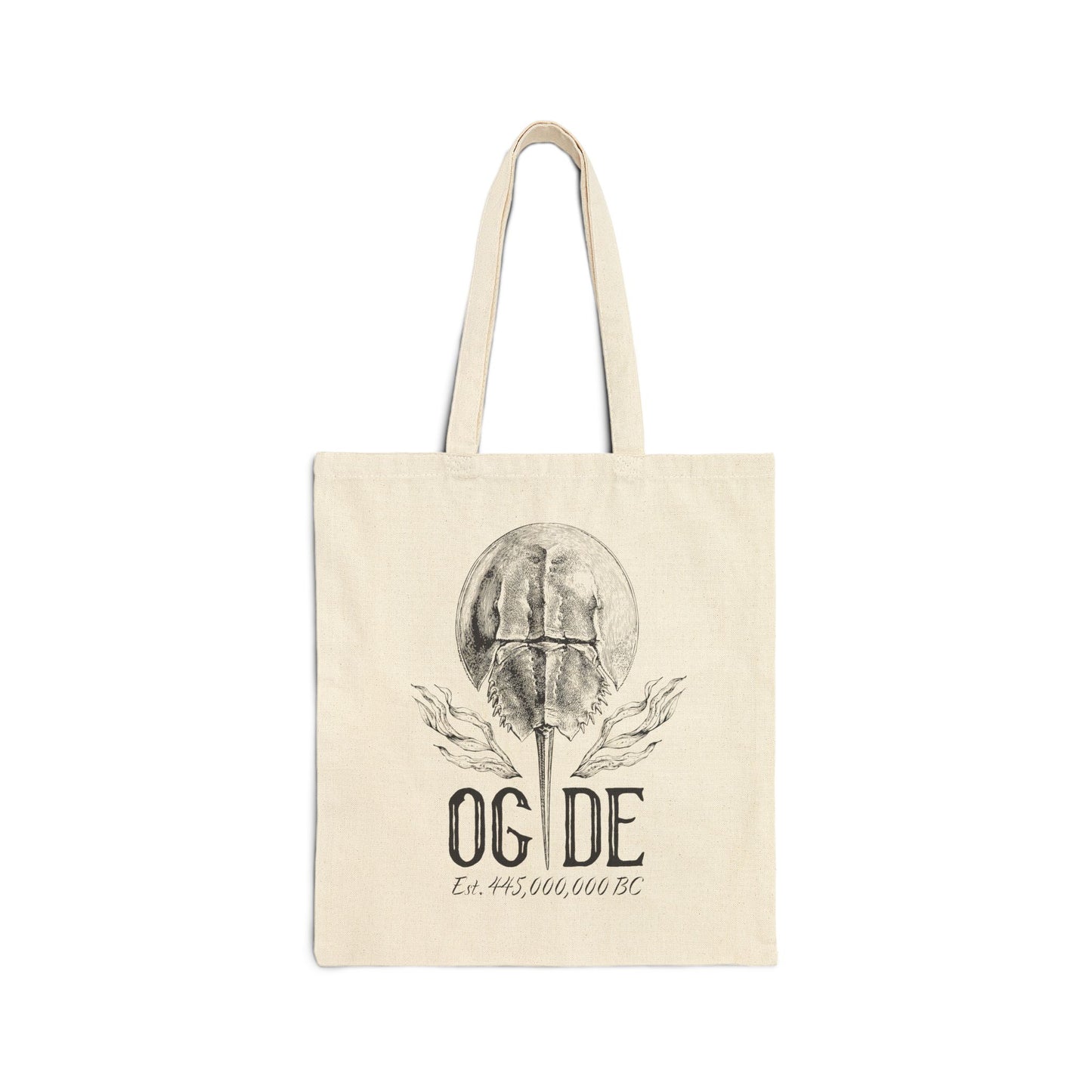 OG DE Horseshoe Crab Cotton Canvas Tote Bag