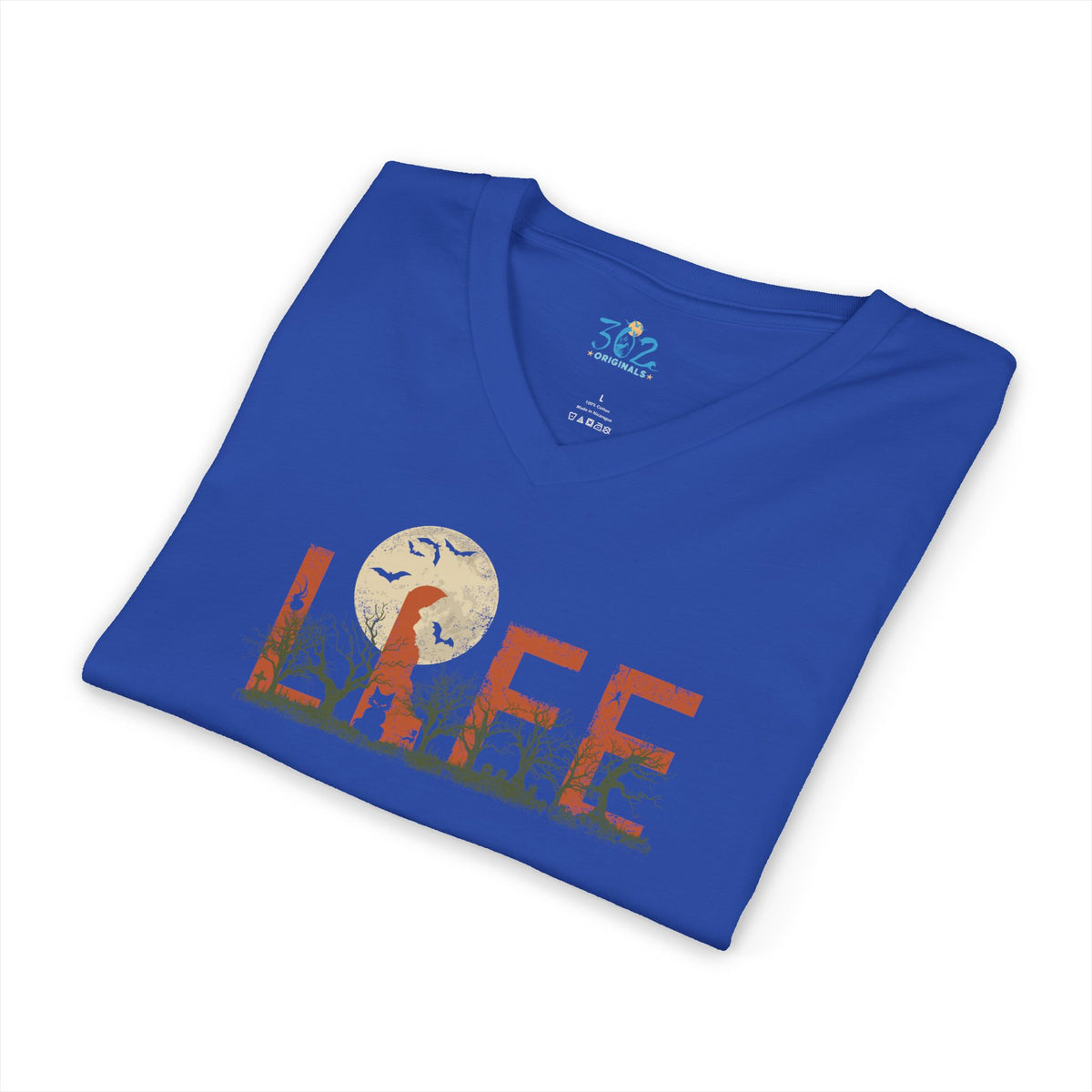 Delaware Halloween LIFE V-Neck T-Shirt | First State of Mind