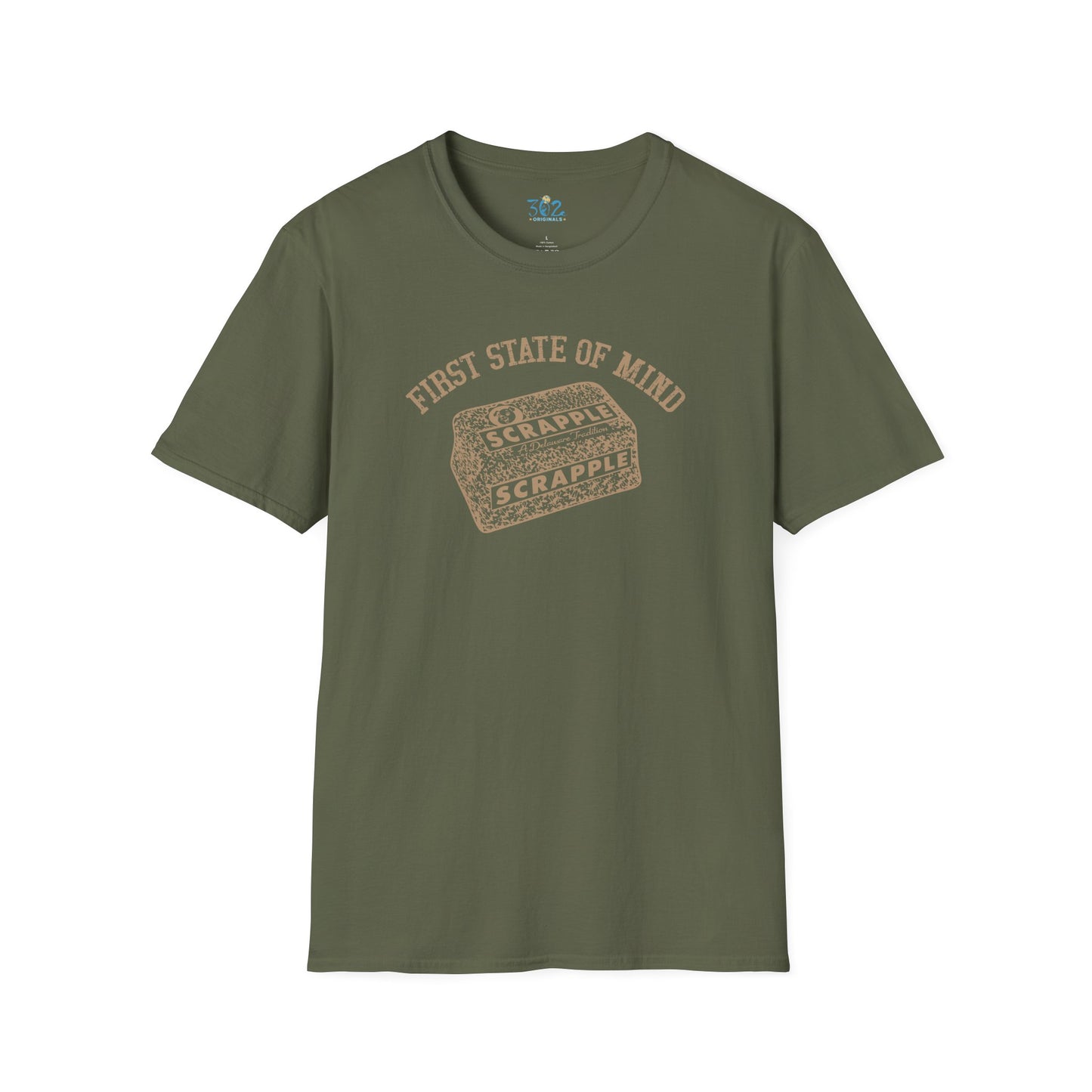 Delaware First State of Mind Scrapple Crew Neck Tee - Dark Colors