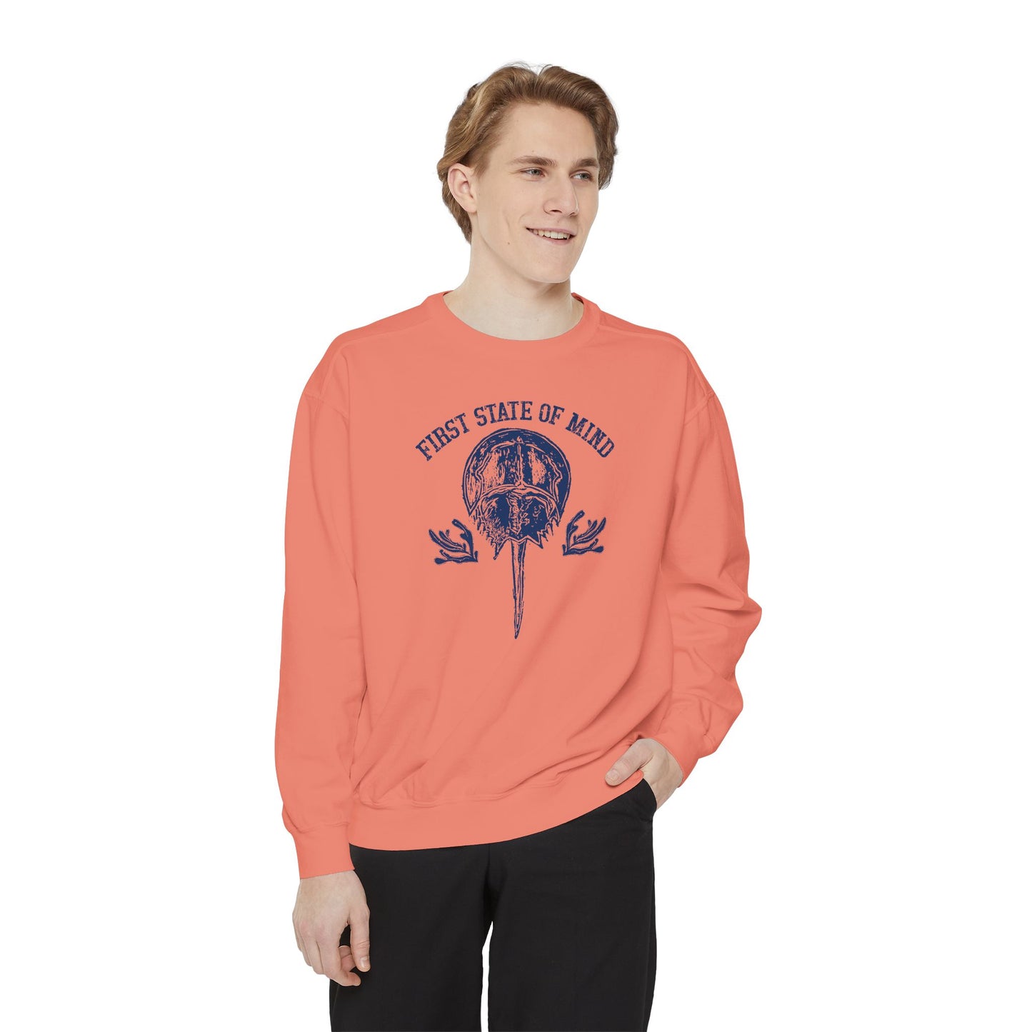 Horse Shoe Crab First State of Mind Unisex Garment-Dyed Sweatshirt