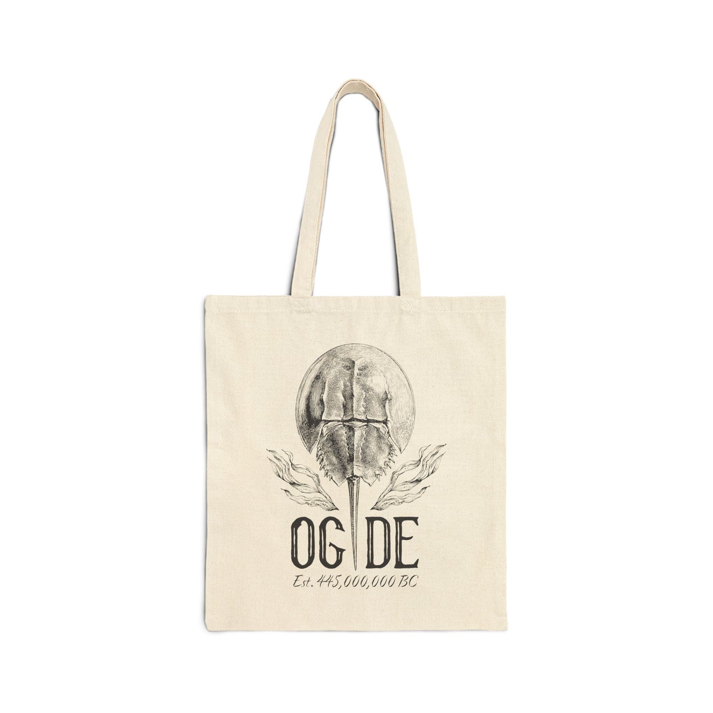 OG DE Horseshoe Crab Cotton Canvas Tote Bag