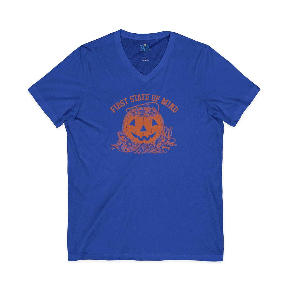 First State of Mind Halloween Pumpkin & Candy V neck | 302 Originals