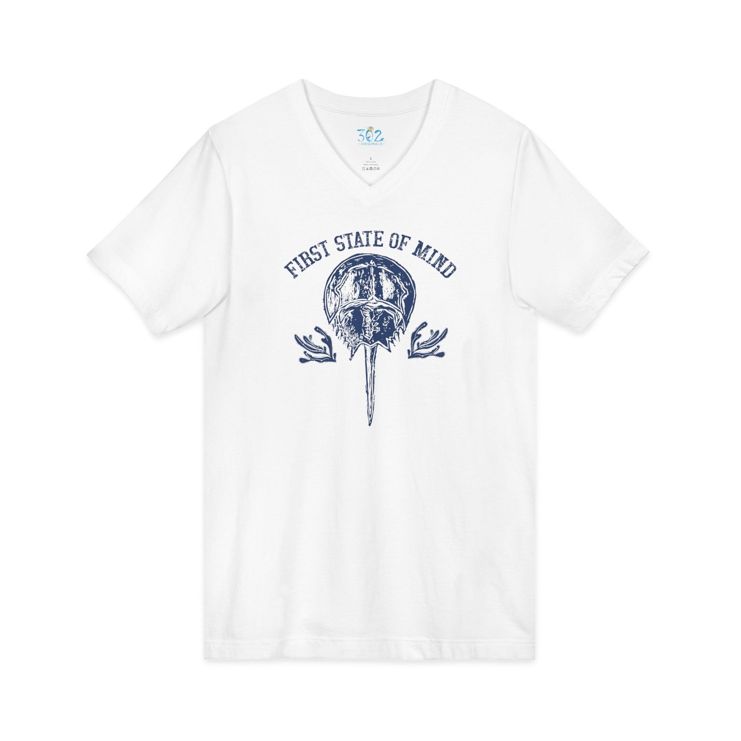 Delaware First State of Mind Horse Shoe Crab V-Neck Tee