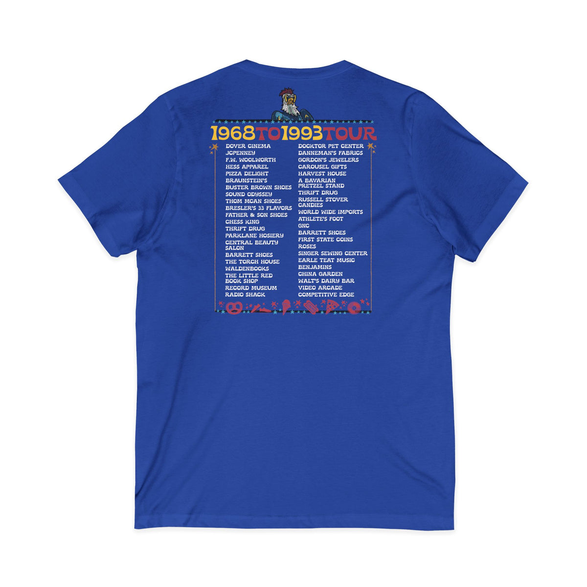 Spent it All - Dover Blue Hen Mall V-Neck Tee