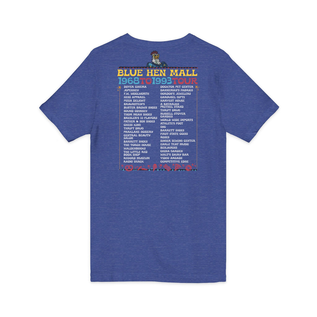 Where We Use To Roost - Dover Blue Hen Mall V-Neck Tee