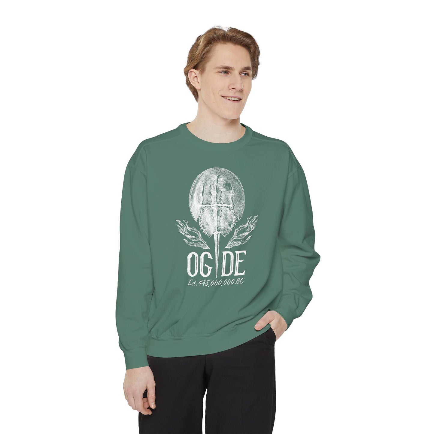 OG DE Delaware Horse Shoe Crab Unisex Garment-Dyed Sweatshirt