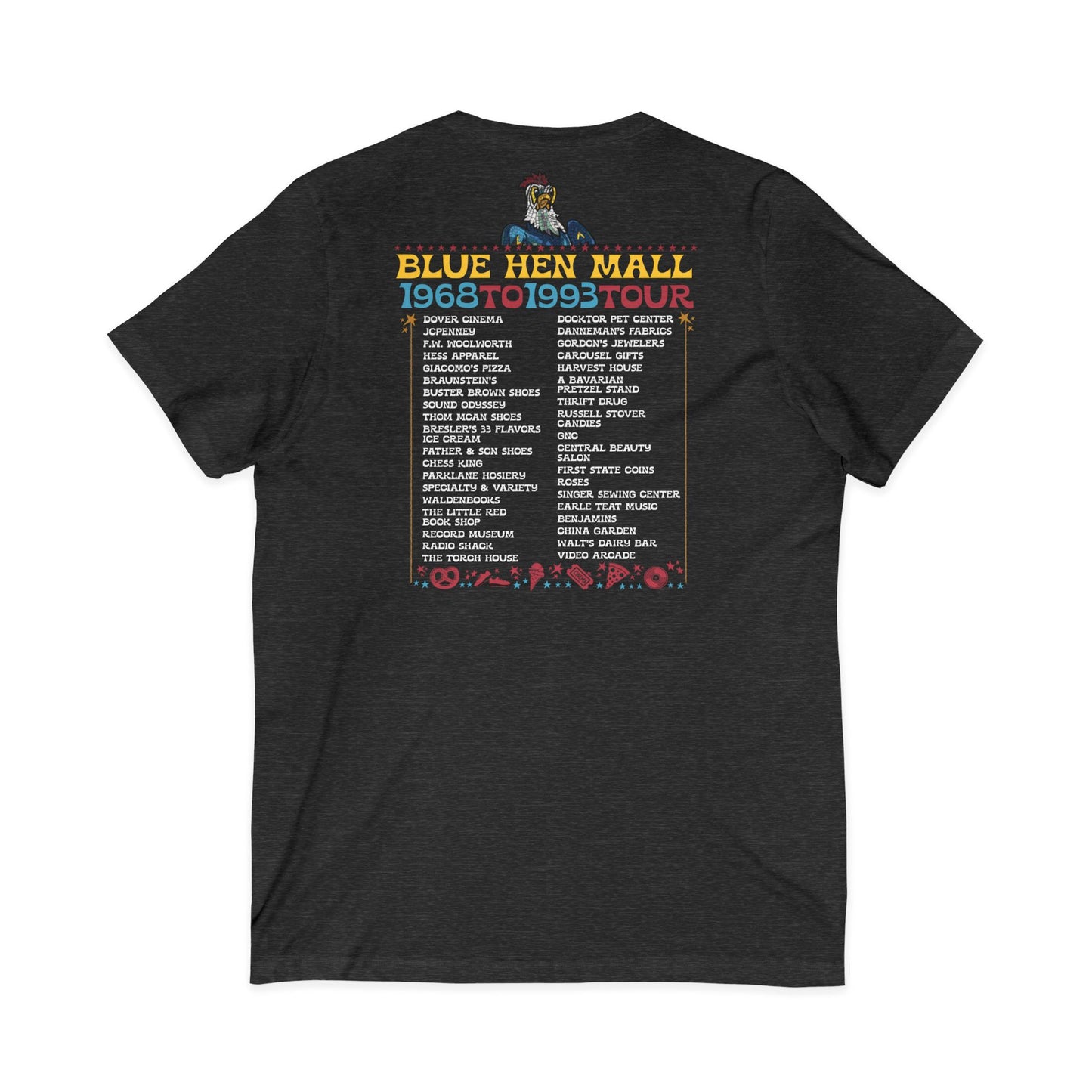 Where We Use To Roost - Delaware Blue Hen Mall Tour V-Neck Tee
