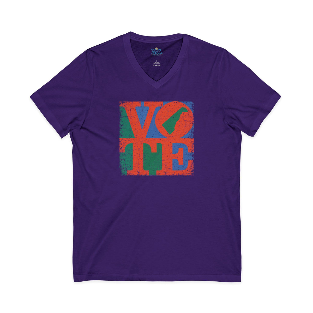 302 Originals VOTE — Delaware Pride Graphic V Neck