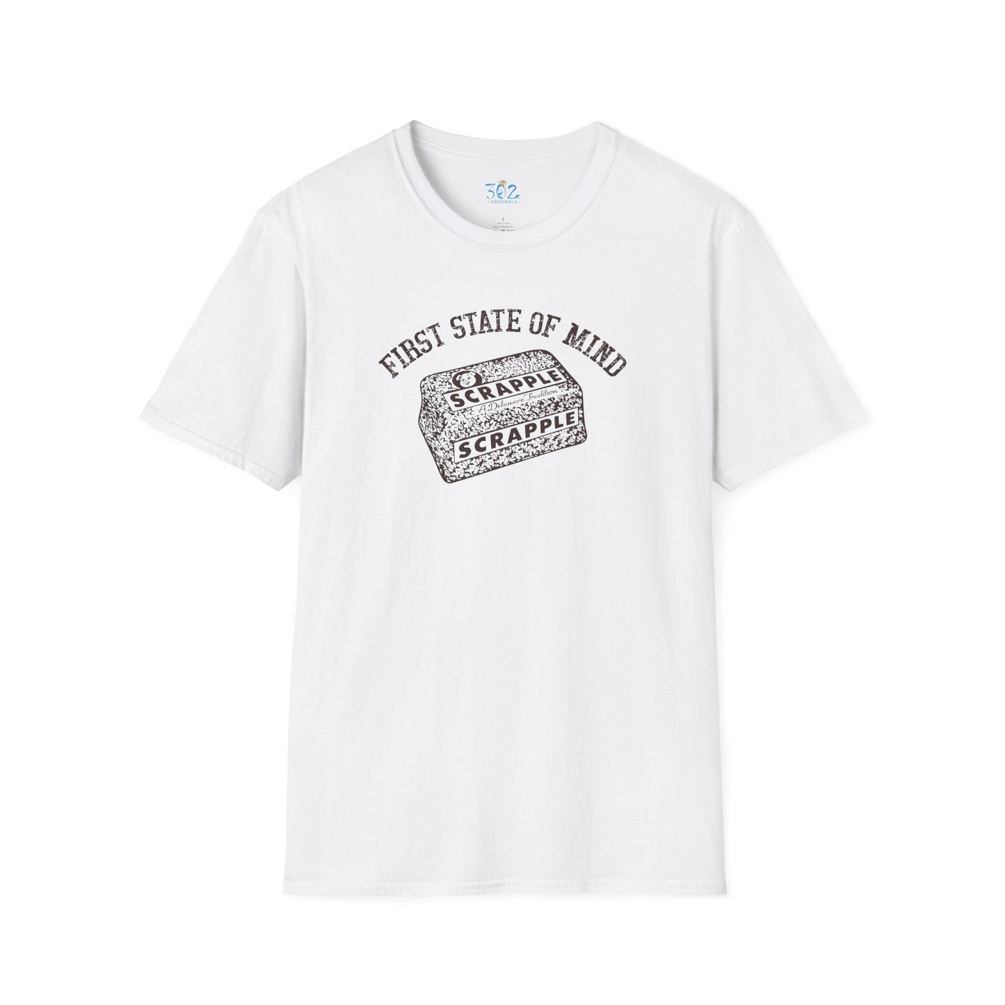 Delaware First State of Mind Scrapple Crew Neck Tee Shirt
