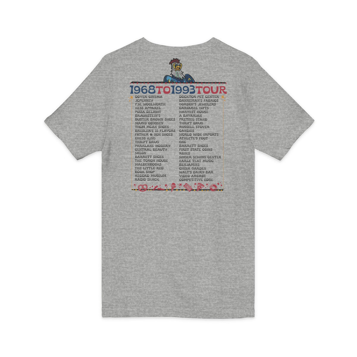 "Spent it all" Blue Hen Mall Tour V-Neck Tee