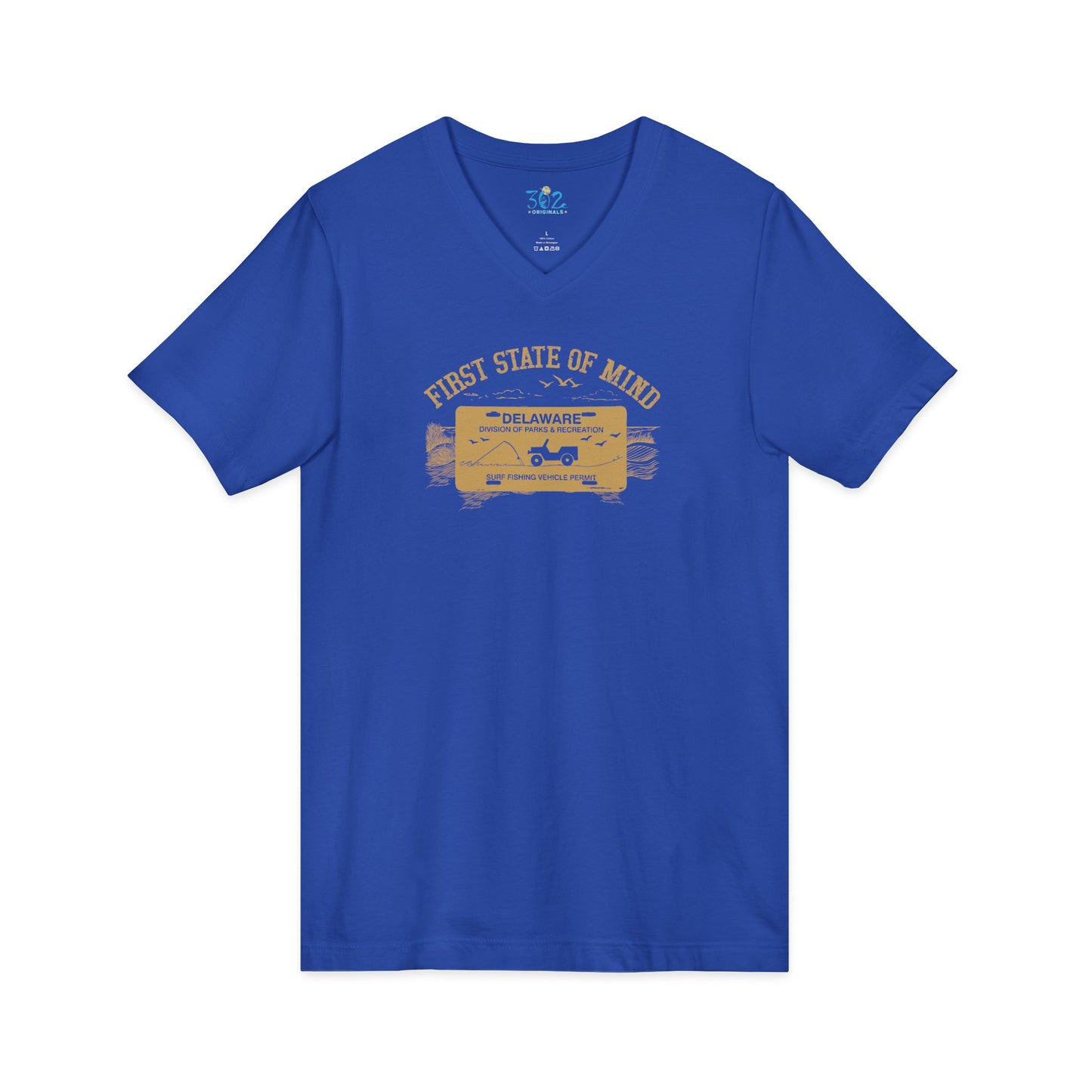 Delaware First State Surf Fishing Unisex V neck