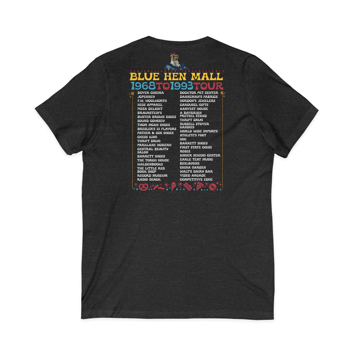 Where We Use To Roost - Dover Blue Hen Mall V-Neck Tee