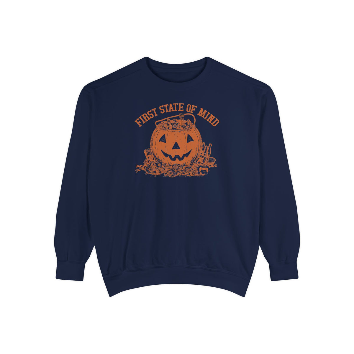 First State of Mind Halloween Pumpkin & Candy Sweat Shirt | 302 Originals