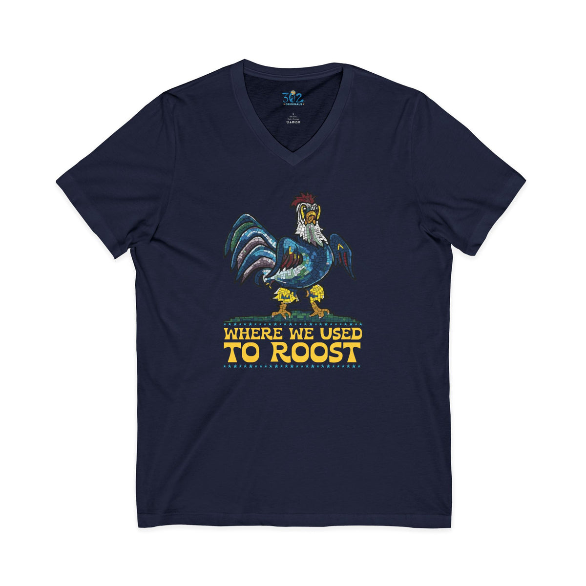 Where We Use To Roost - Dover Blue Hen Mall V-Neck Tee
