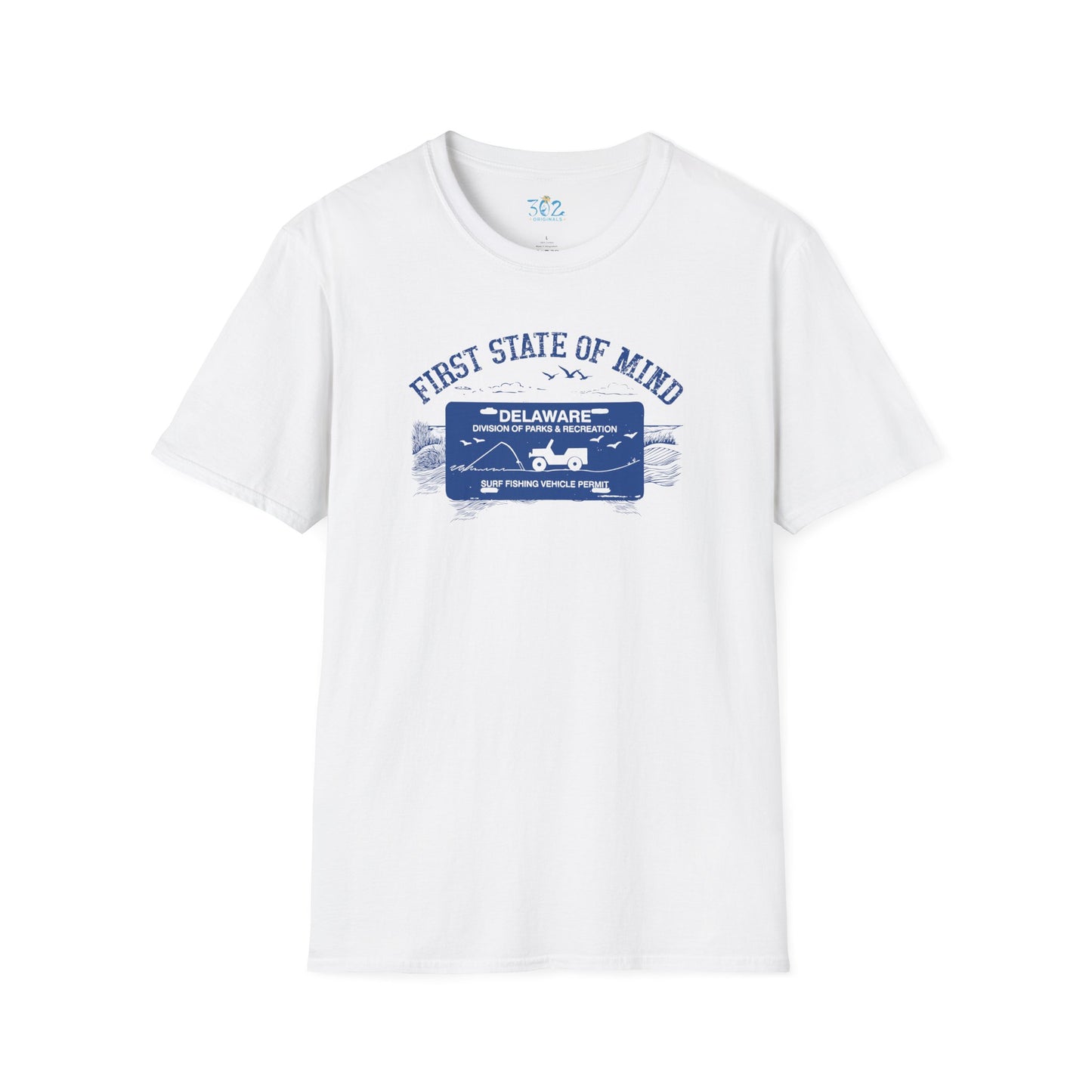 Delaware First State of Mind Surf Fishing Crew Neck Tee