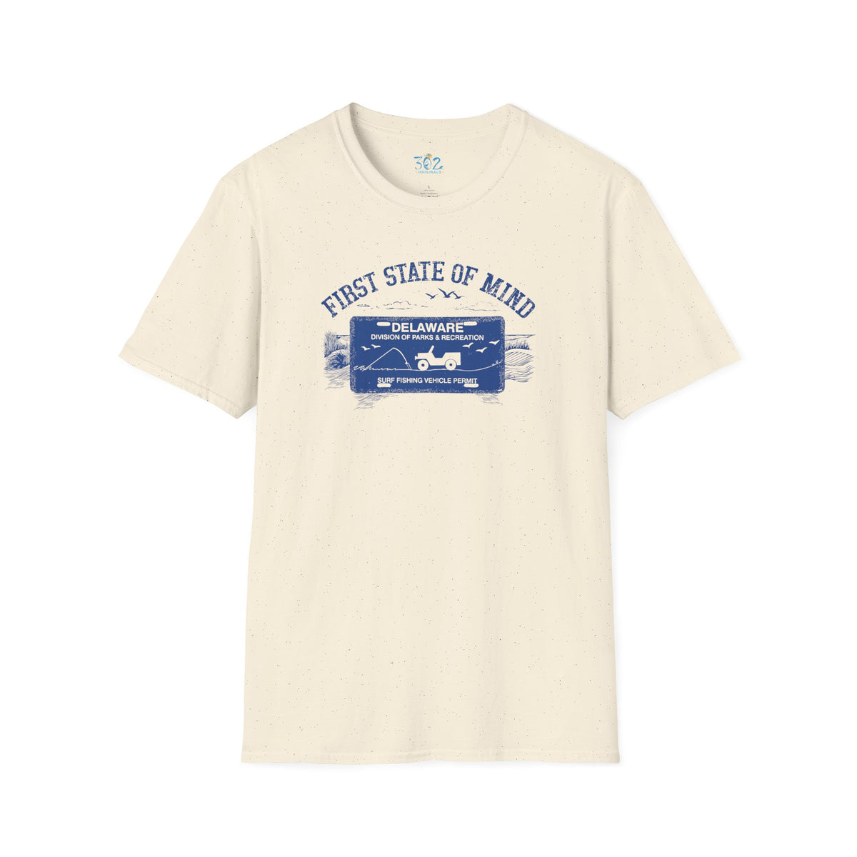Delaware First State of Mind Surf Fishing Crew Neck Tee