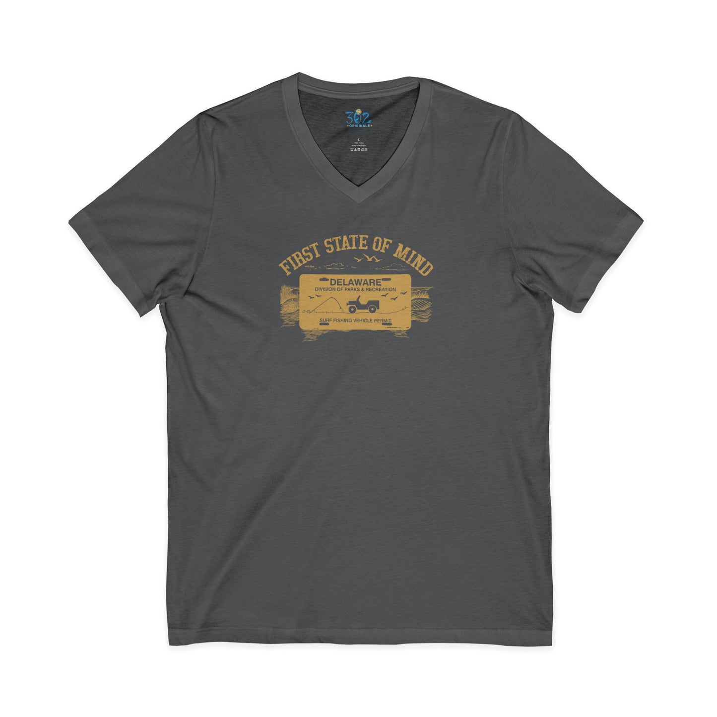 Delaware First State Surf Fishing Unisex V neck