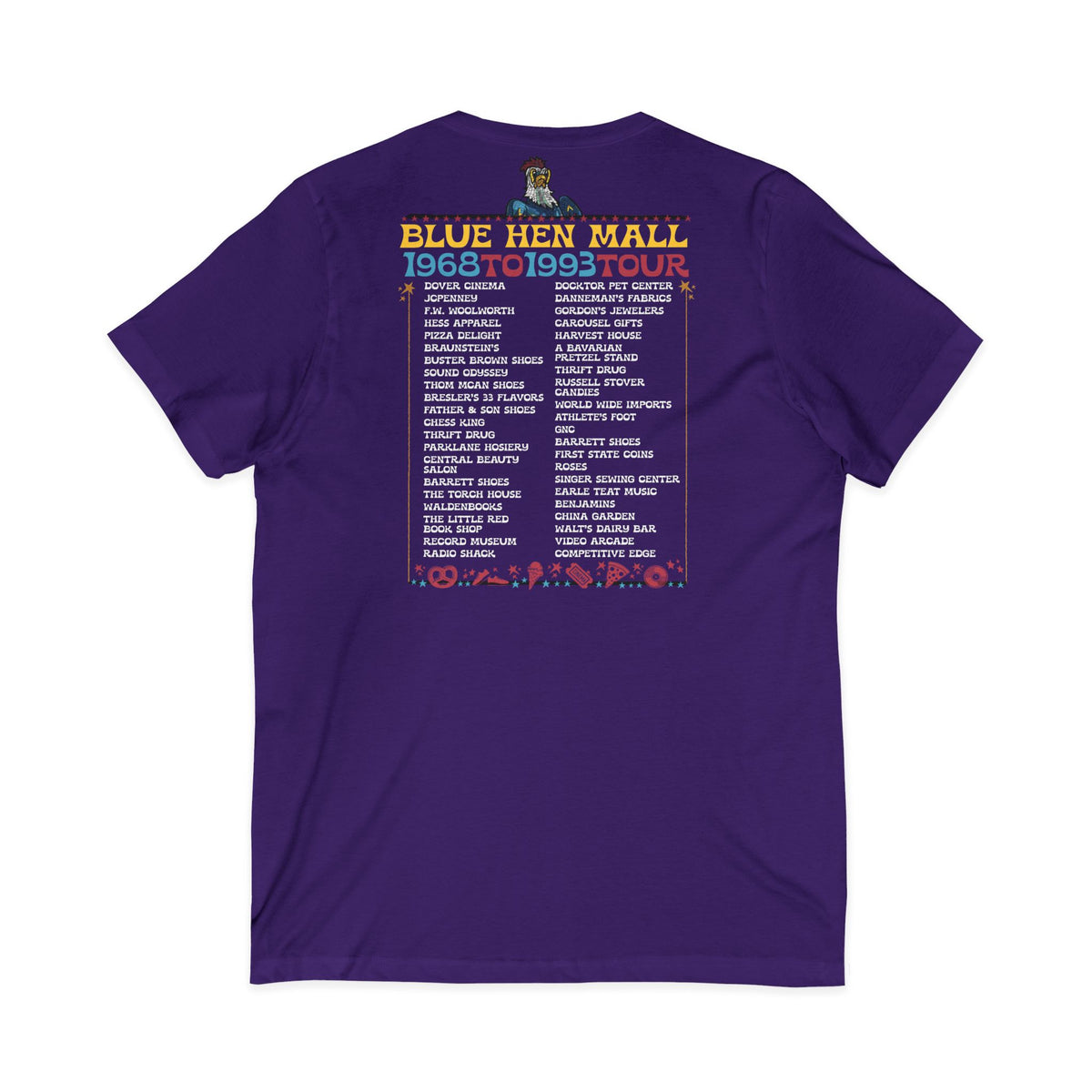 Where We Use To Roost - Dover Blue Hen Mall V-Neck Tee