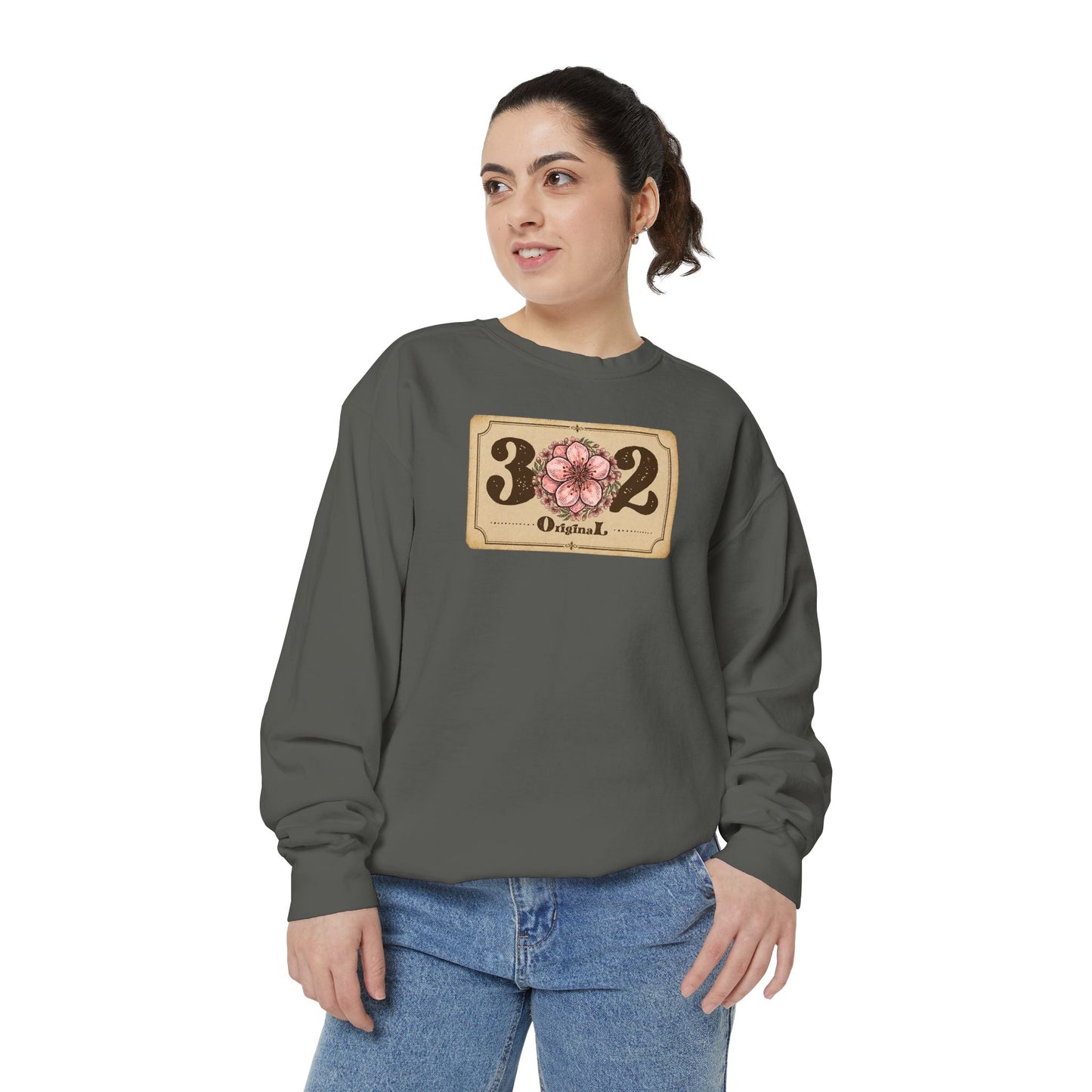 302 Delaware Peach Blossom Unisex Garment-Dyed Sweatshirt