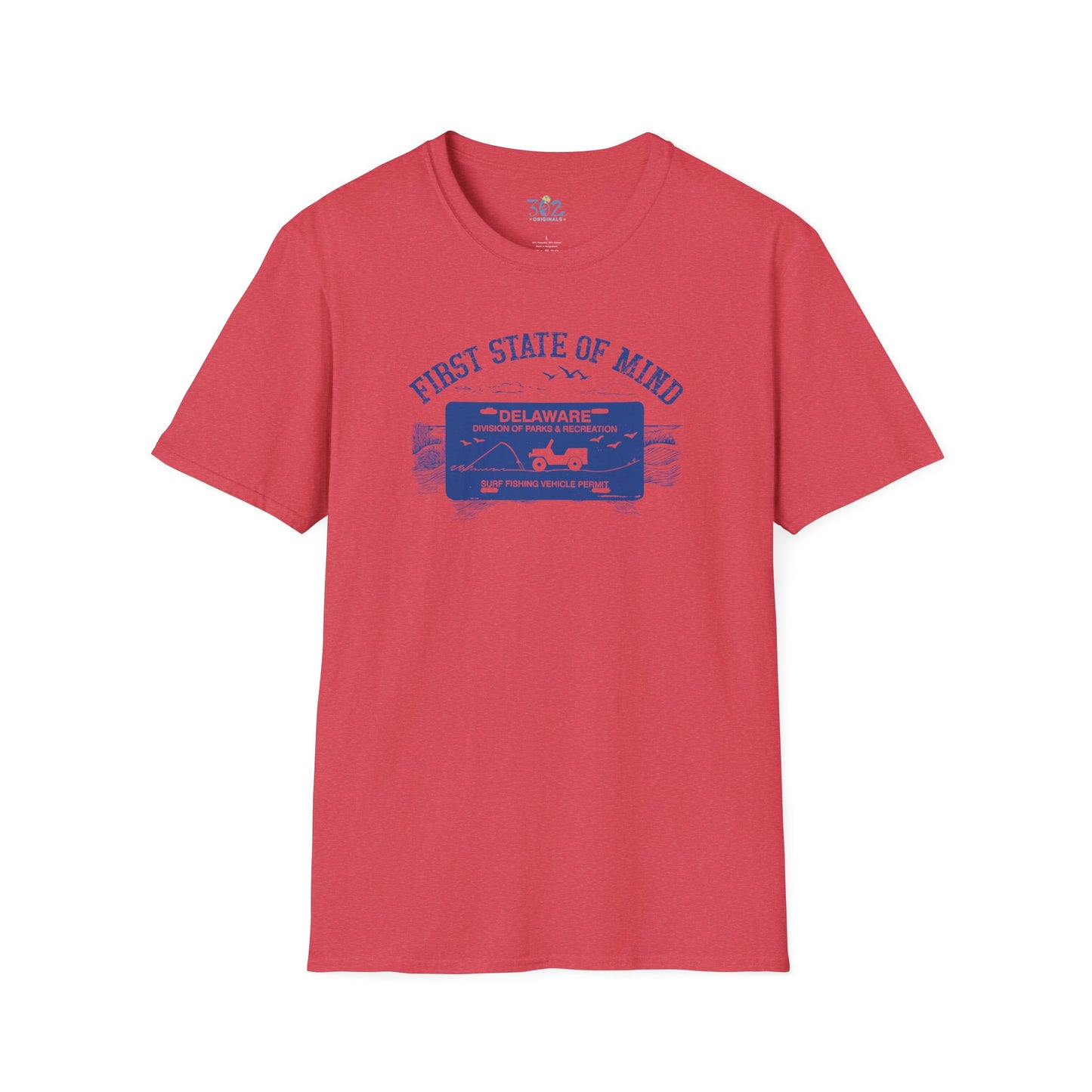 Delaware First State of Mind Surf Fishing Crew Neck Tee