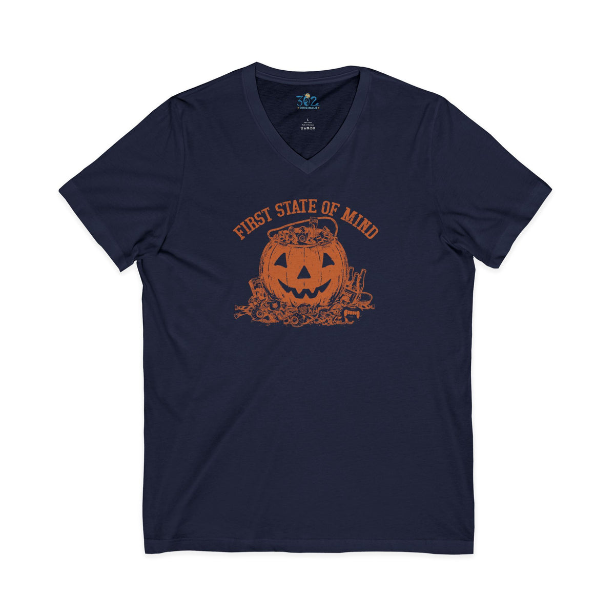 First State of Mind Halloween Pumpkin & Candy V neck | 302 Originals