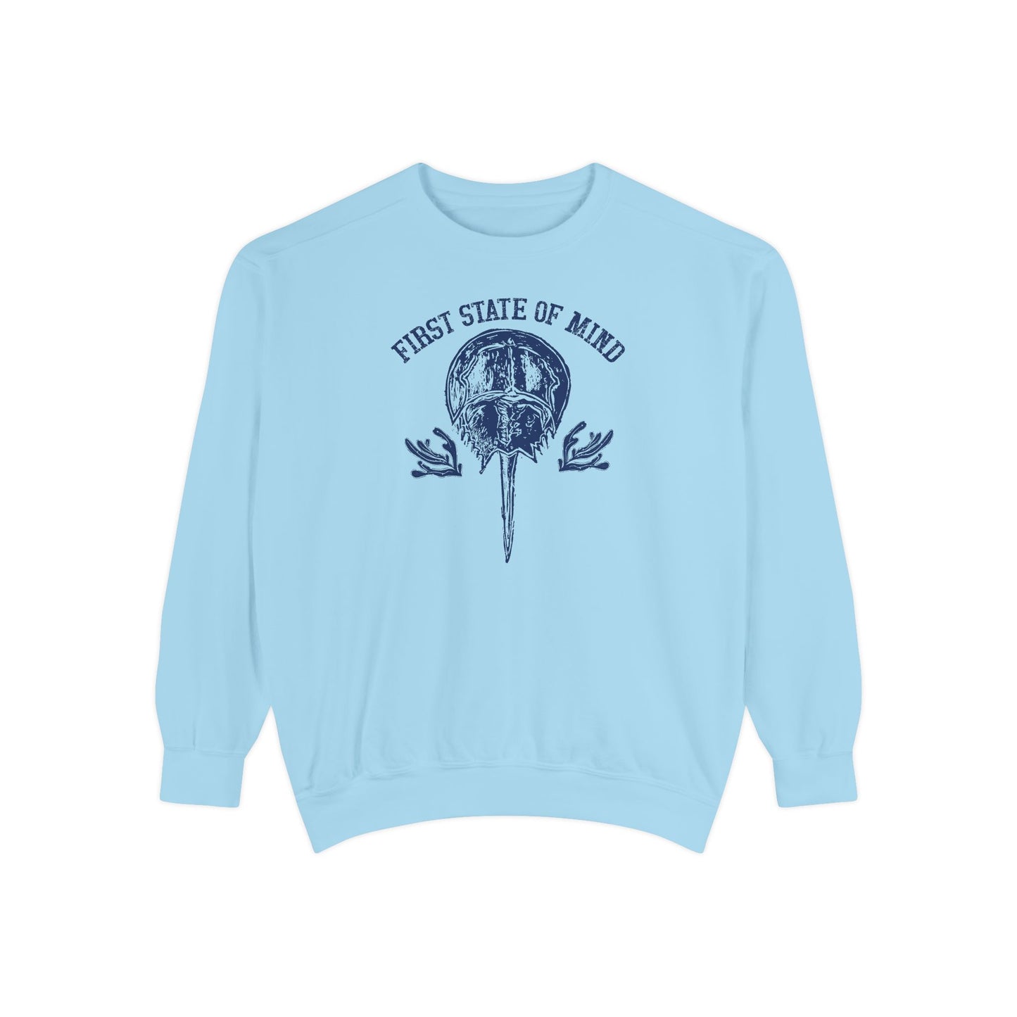 Horse Shoe Crab First State of Mind Unisex Garment-Dyed Sweatshirt