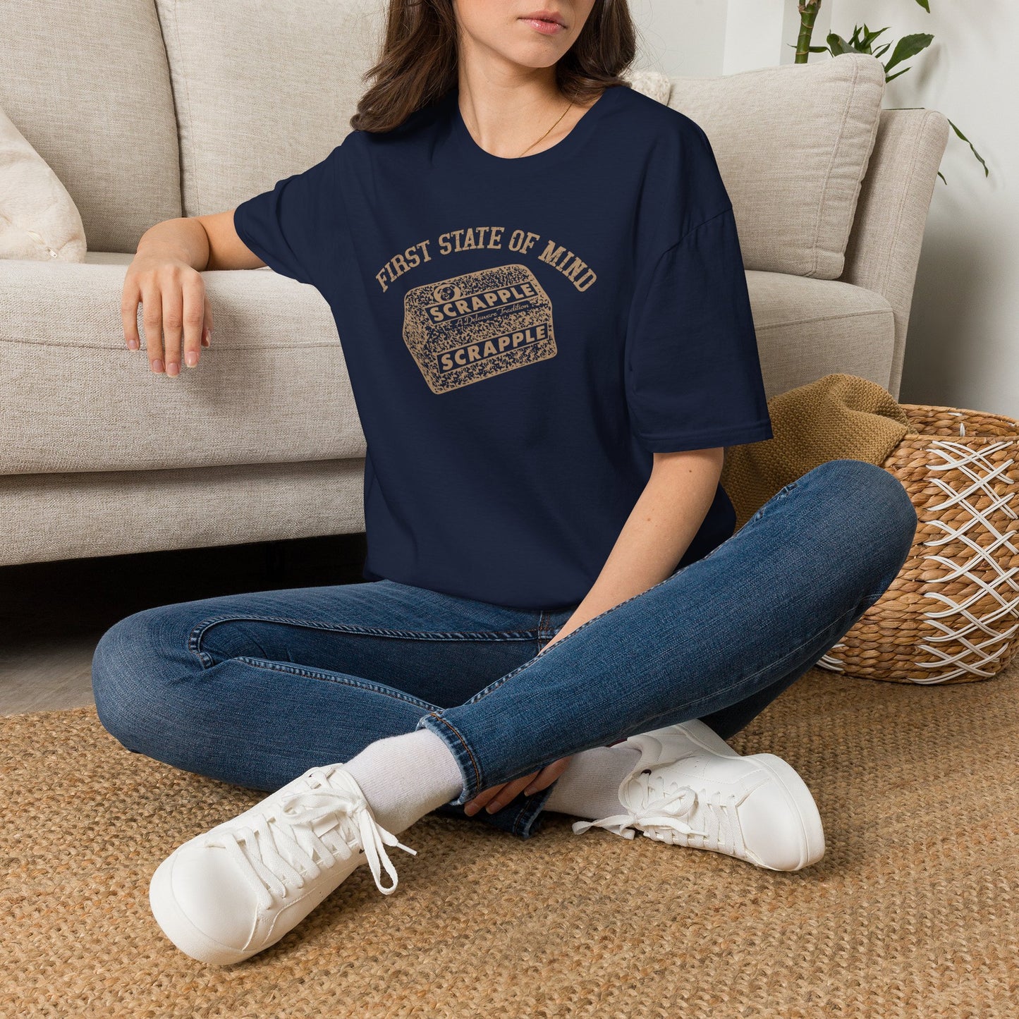 Delaware First State of Mind Scrapple Crew Neck Tee - Dark Colors