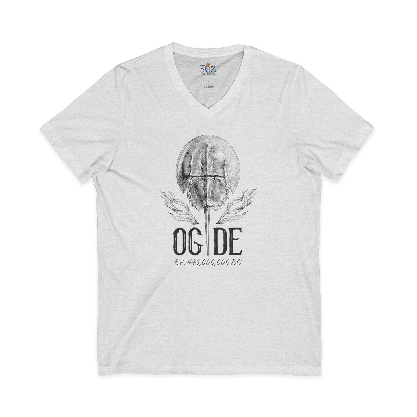 OG DE Horse Shoe Crab V-Neck Tee front