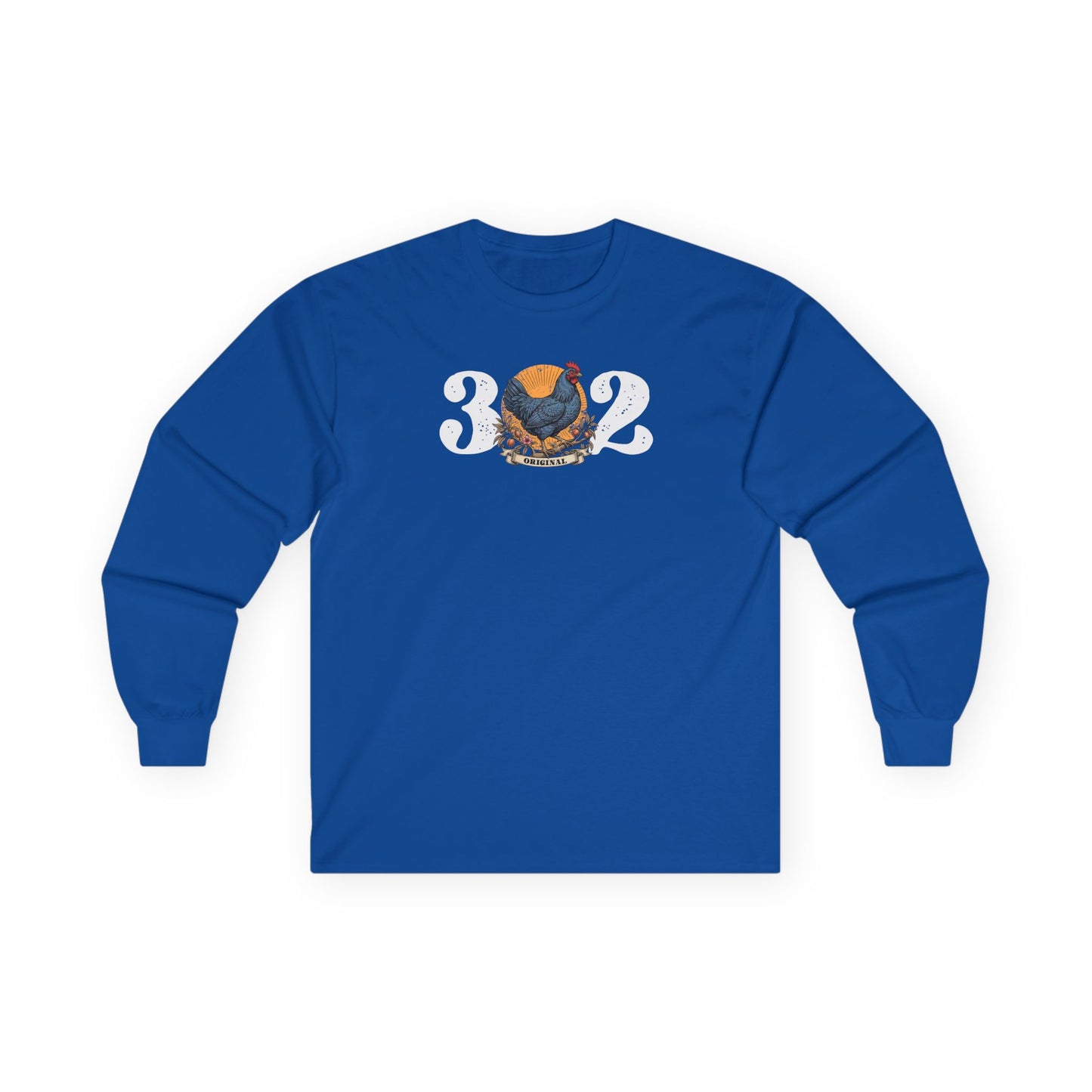 302 Delaware Blue Hen Long Sleeve Tee