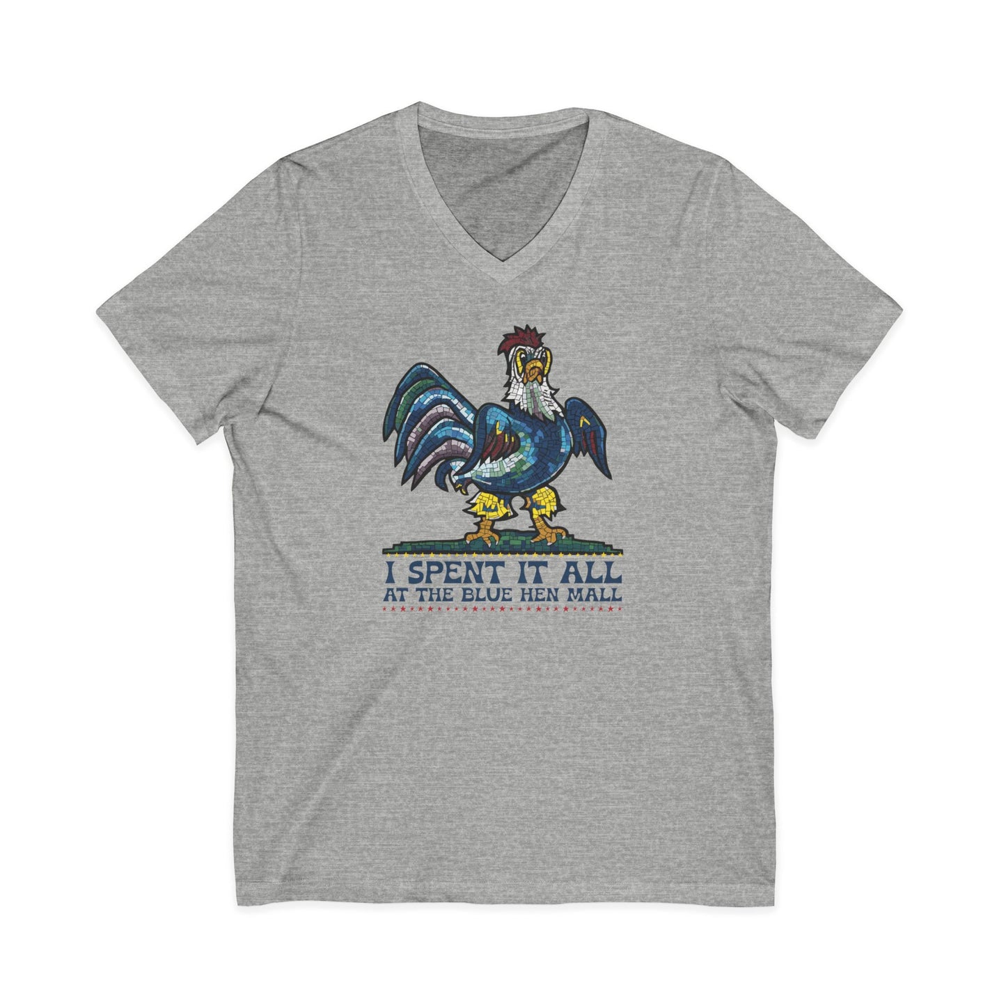"Spent it all" Blue Hen Mall Tour V-Neck Tee