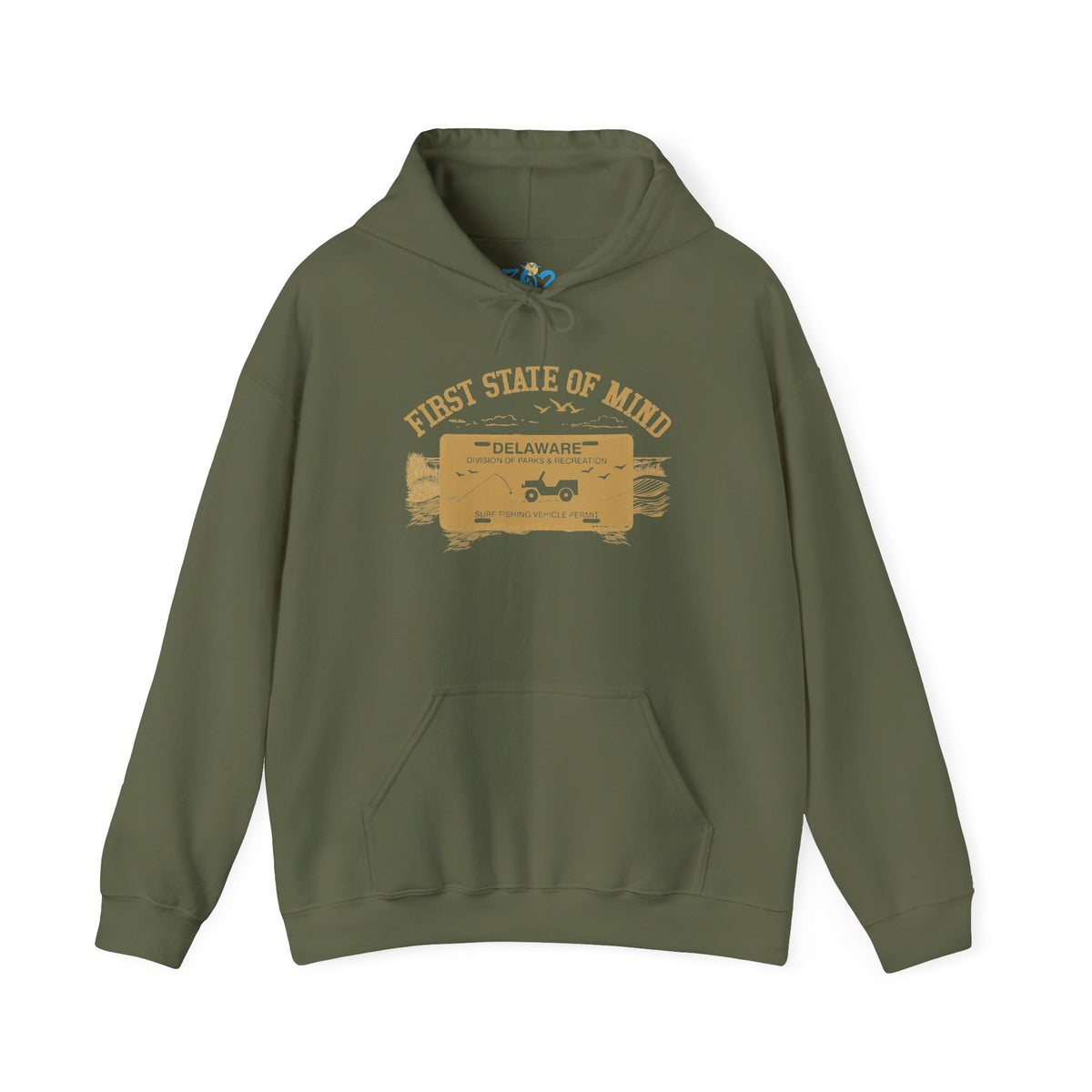 Delaware First State of Mind Surf Fishing Hoodie Dark